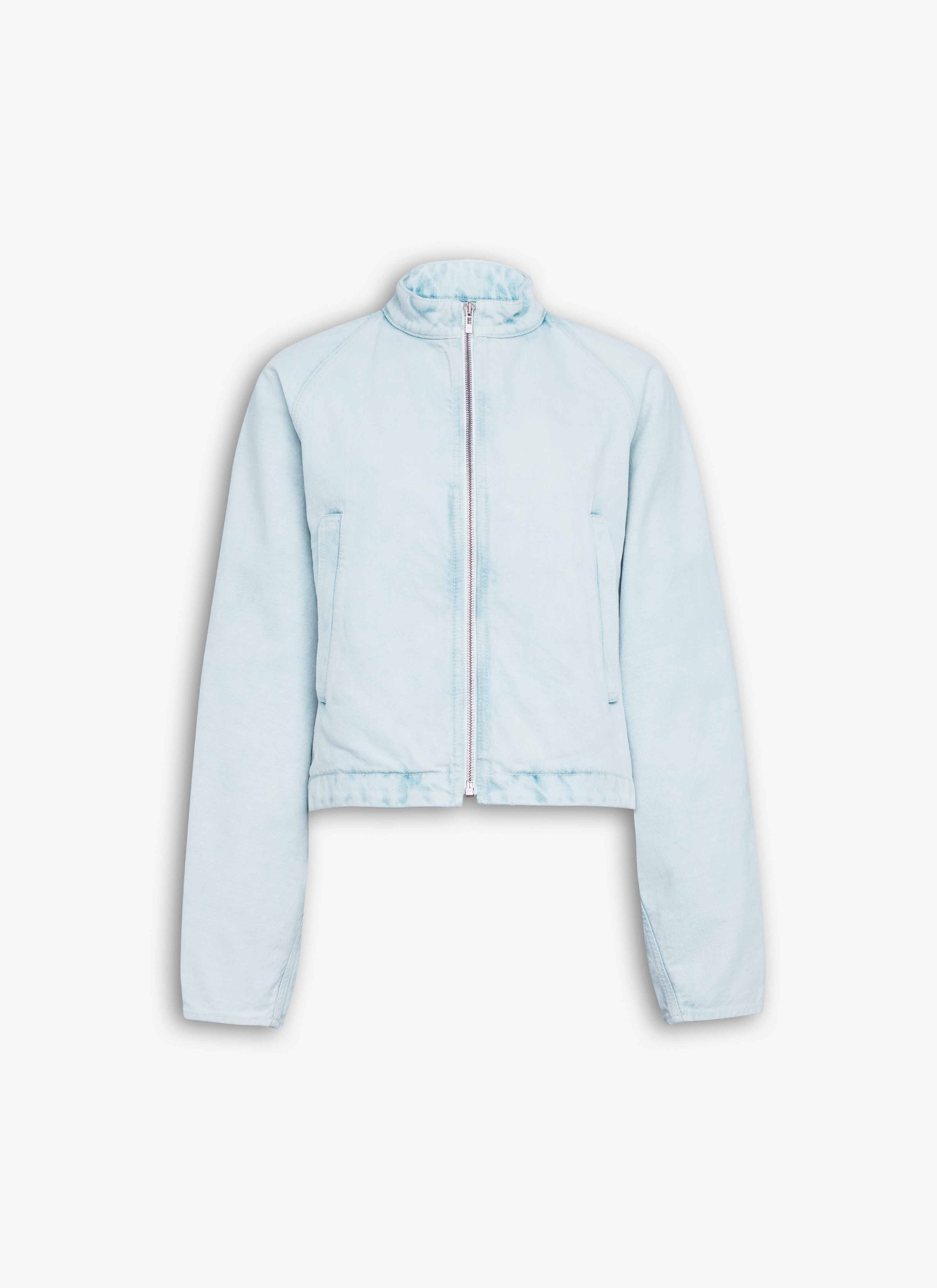 ALAÏA LIGHT BLUE ROUND DENIM JACKET