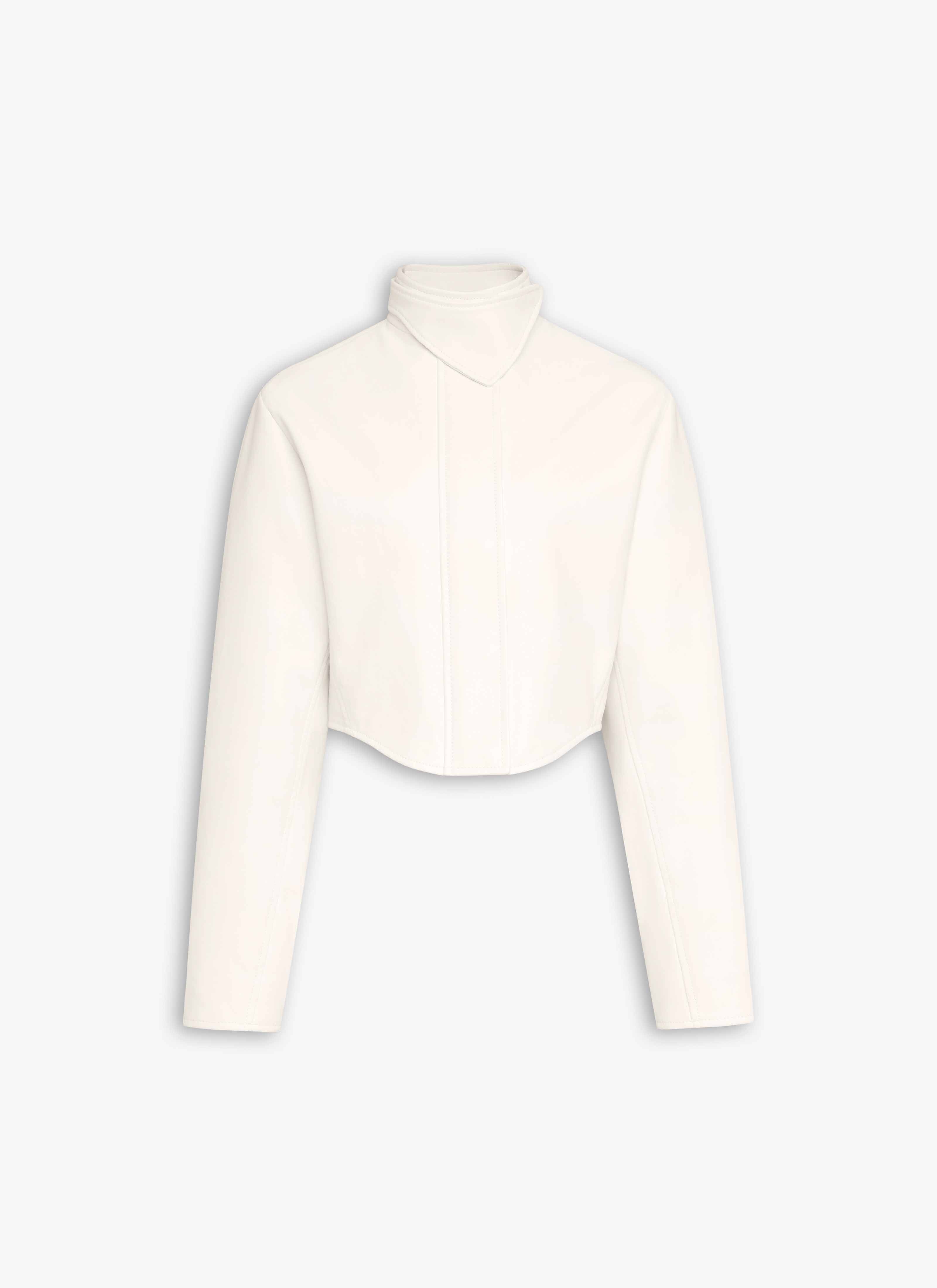 ALAÏA WHITE LEATHER MOTO JACKET