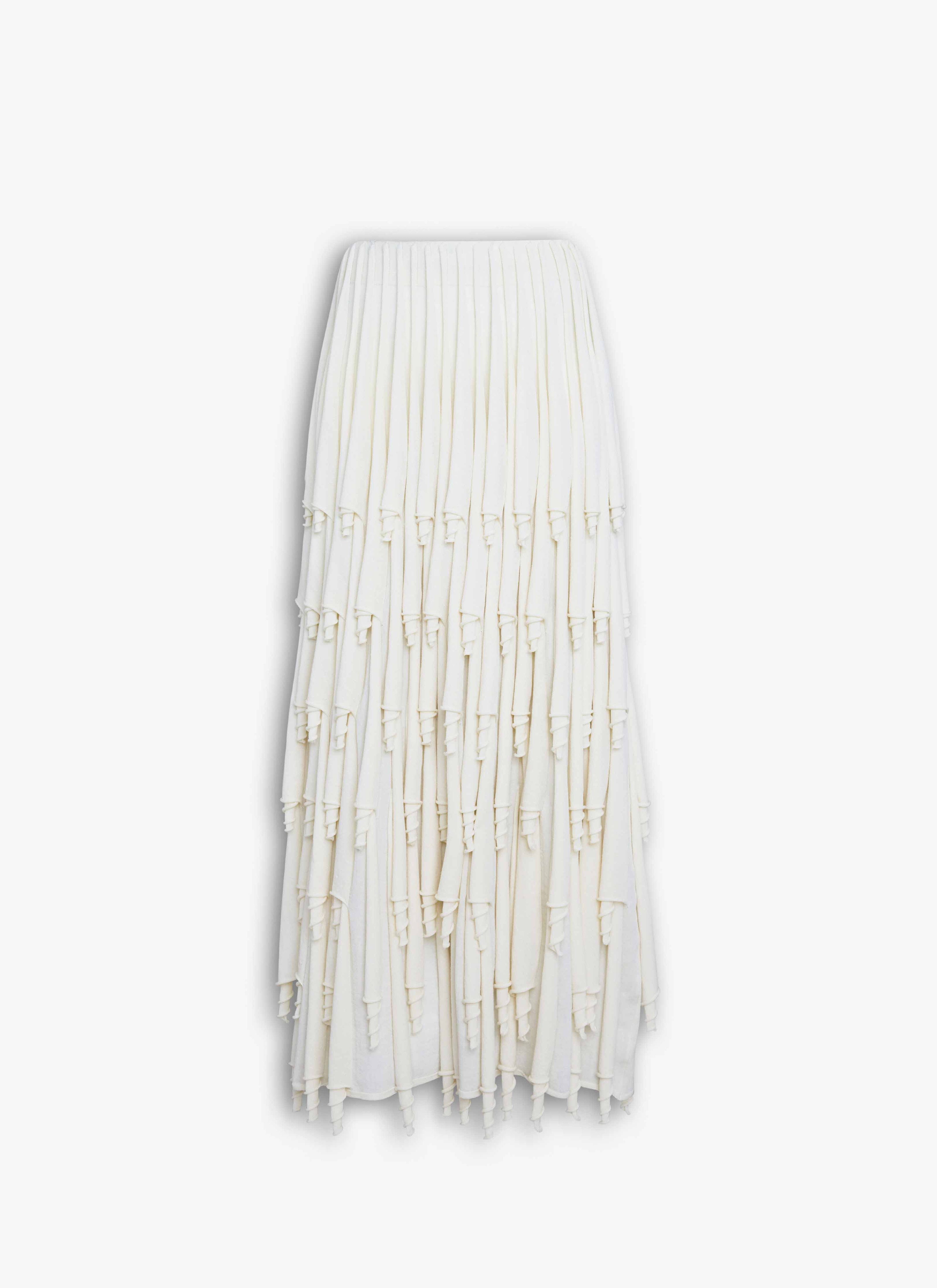 ALAÏA   SILK-BLEND KNIT LAYERED  CUPS SKIRT