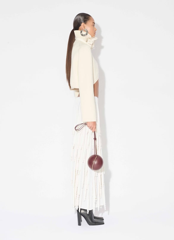 CASHMERE KNIT CUT-OUT JUMPER ALAÏA WHITE CASHMERE KNIT CUT-OUT JUMPER