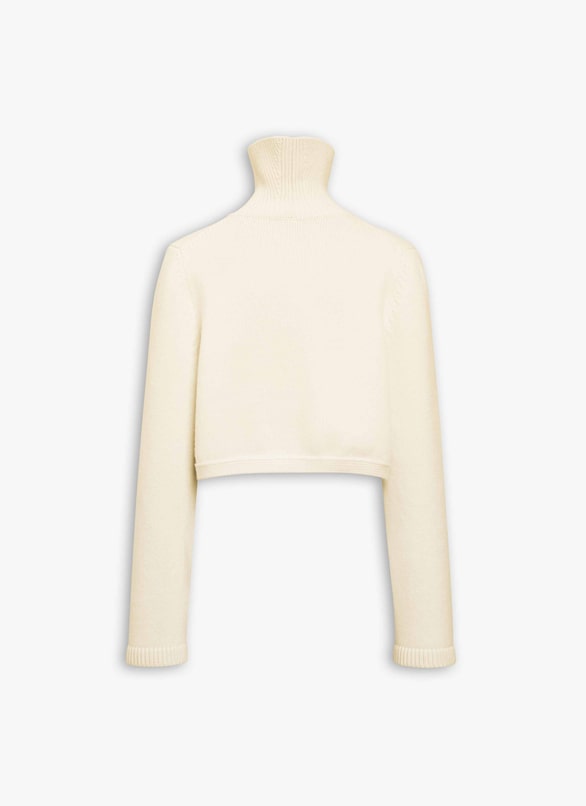 CASHMERE KNIT CUT-OUT JUMPER ALAÏA WHITE CASHMERE KNIT CUT-OUT JUMPER