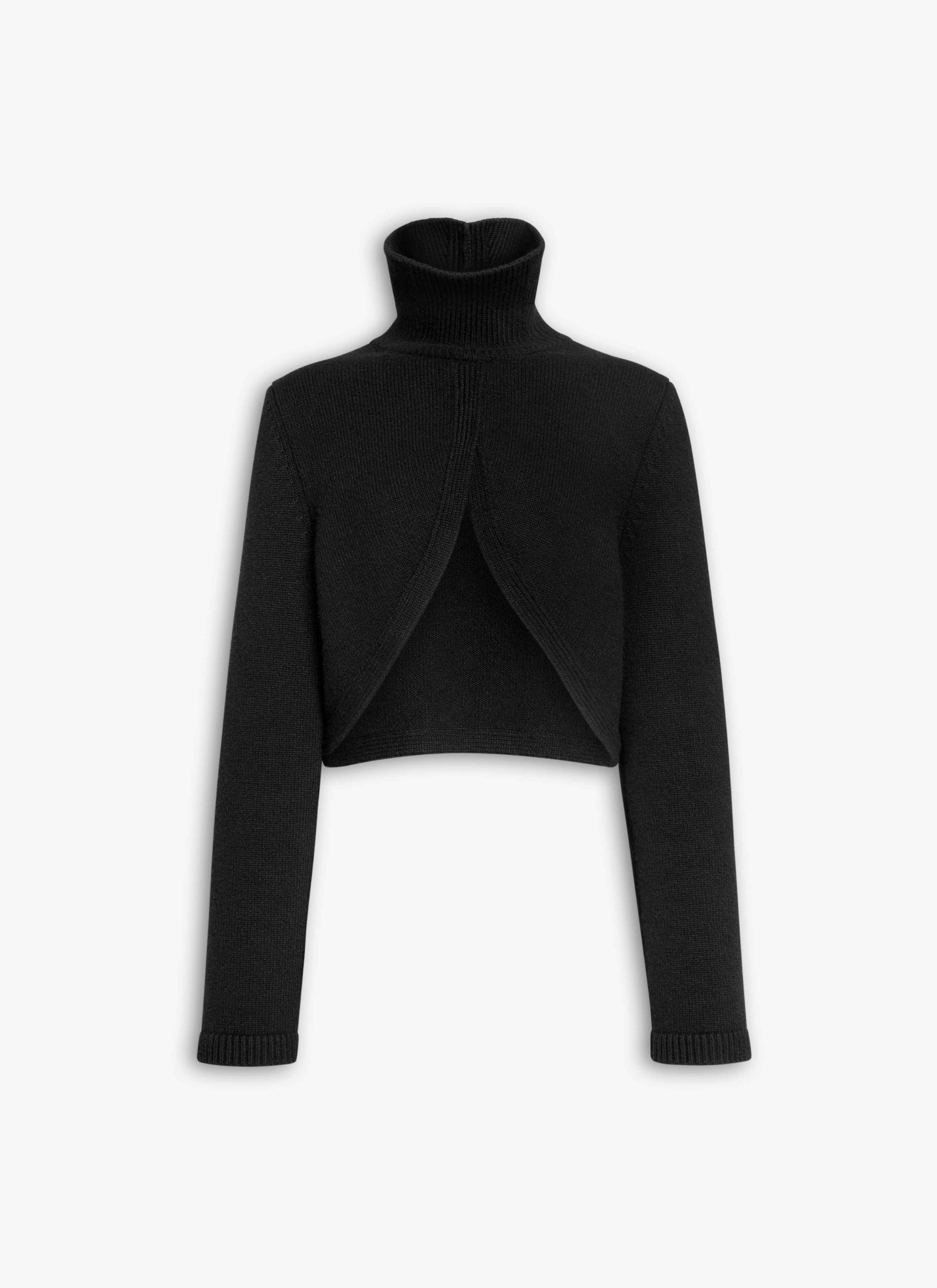 ALAÏA BLACK CASHMERE KNIT CUT-OUT JUMPER