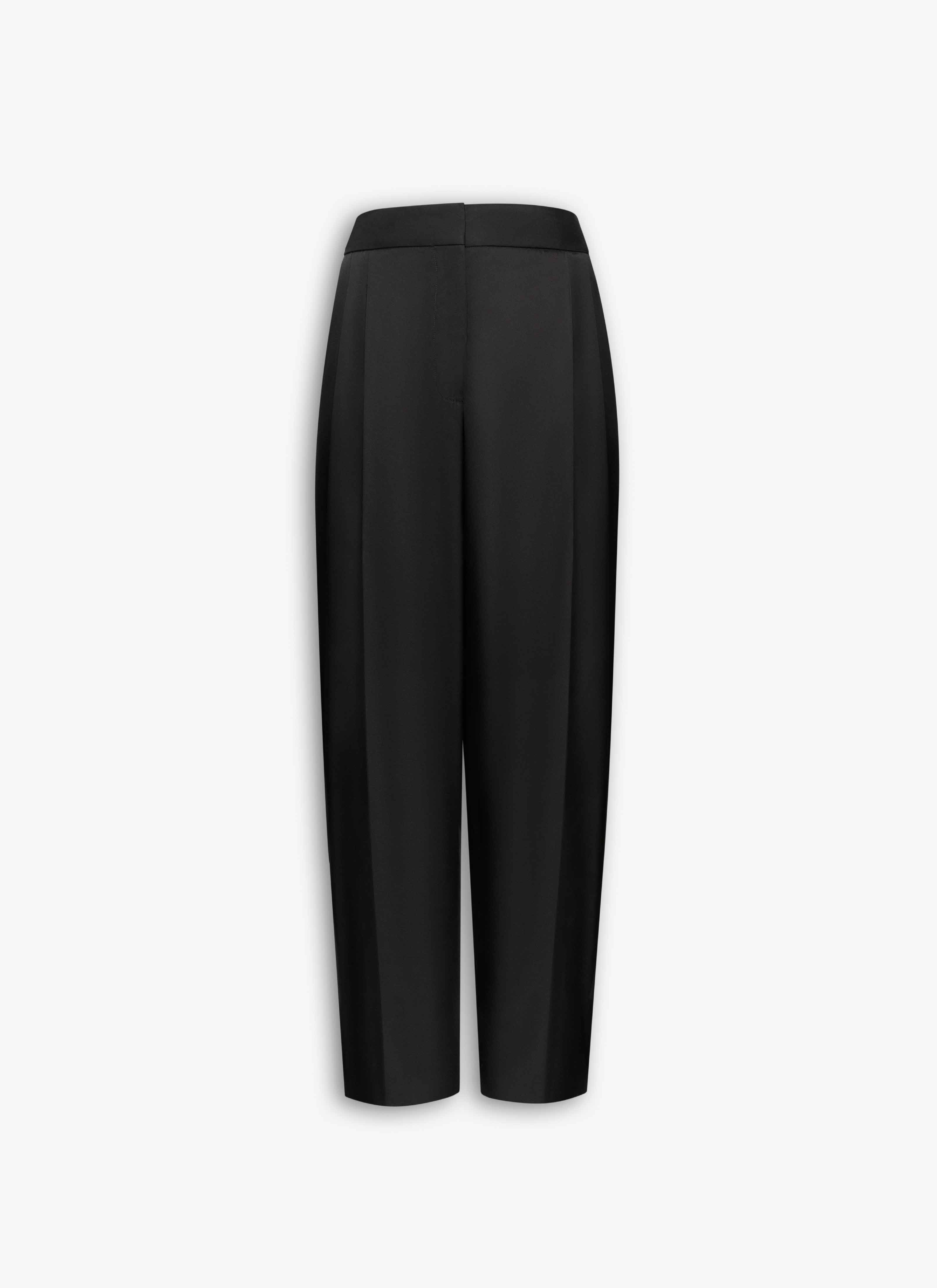 ALAÏA BLACK TECHNICAL TAFFETA TAILORED PANTS
