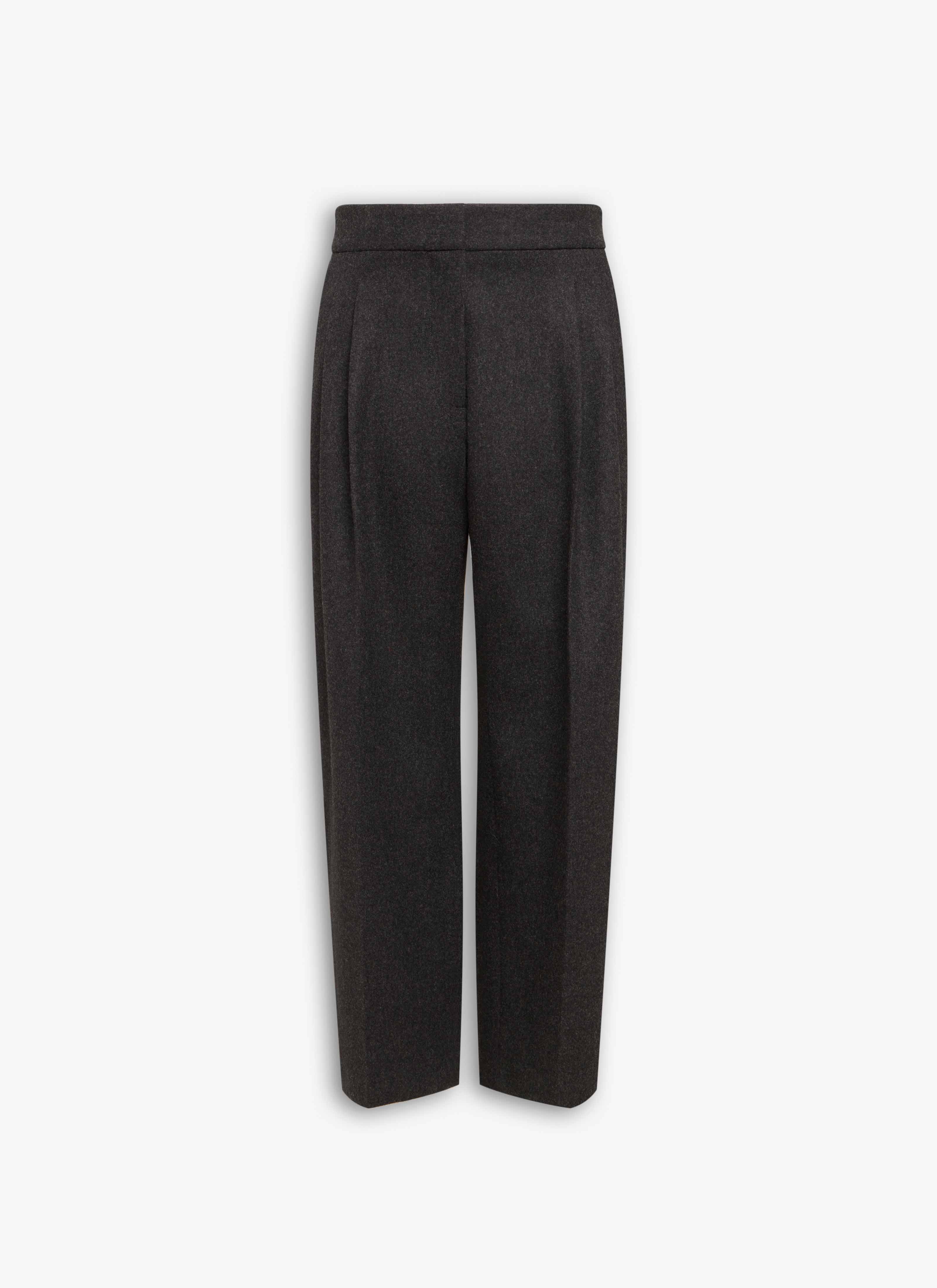ALAÏA ANTHRACITE FLANNEL TAILORED PANTS