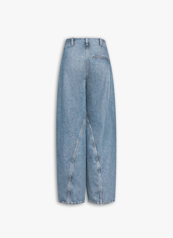 PANTALONI CARGO IN DENIM ALAÏA BLU PANTALONI CARGO IN DENIM