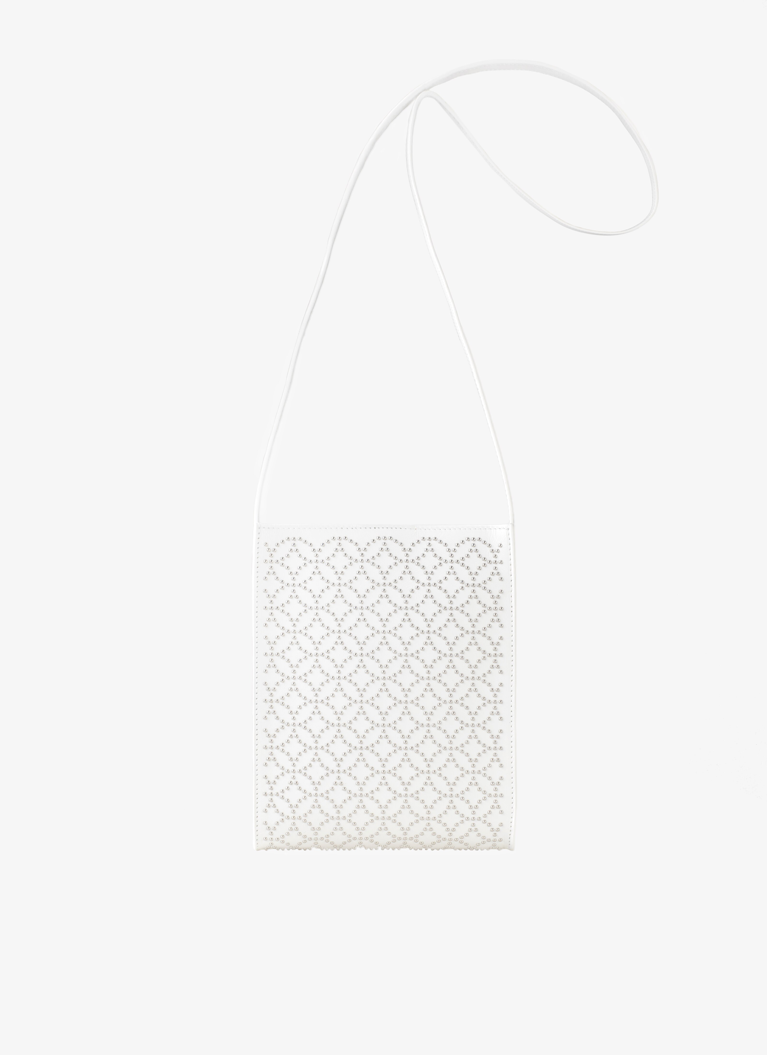 ALAÏA WHITE HAFIDA 17 CROSSBODY BAG