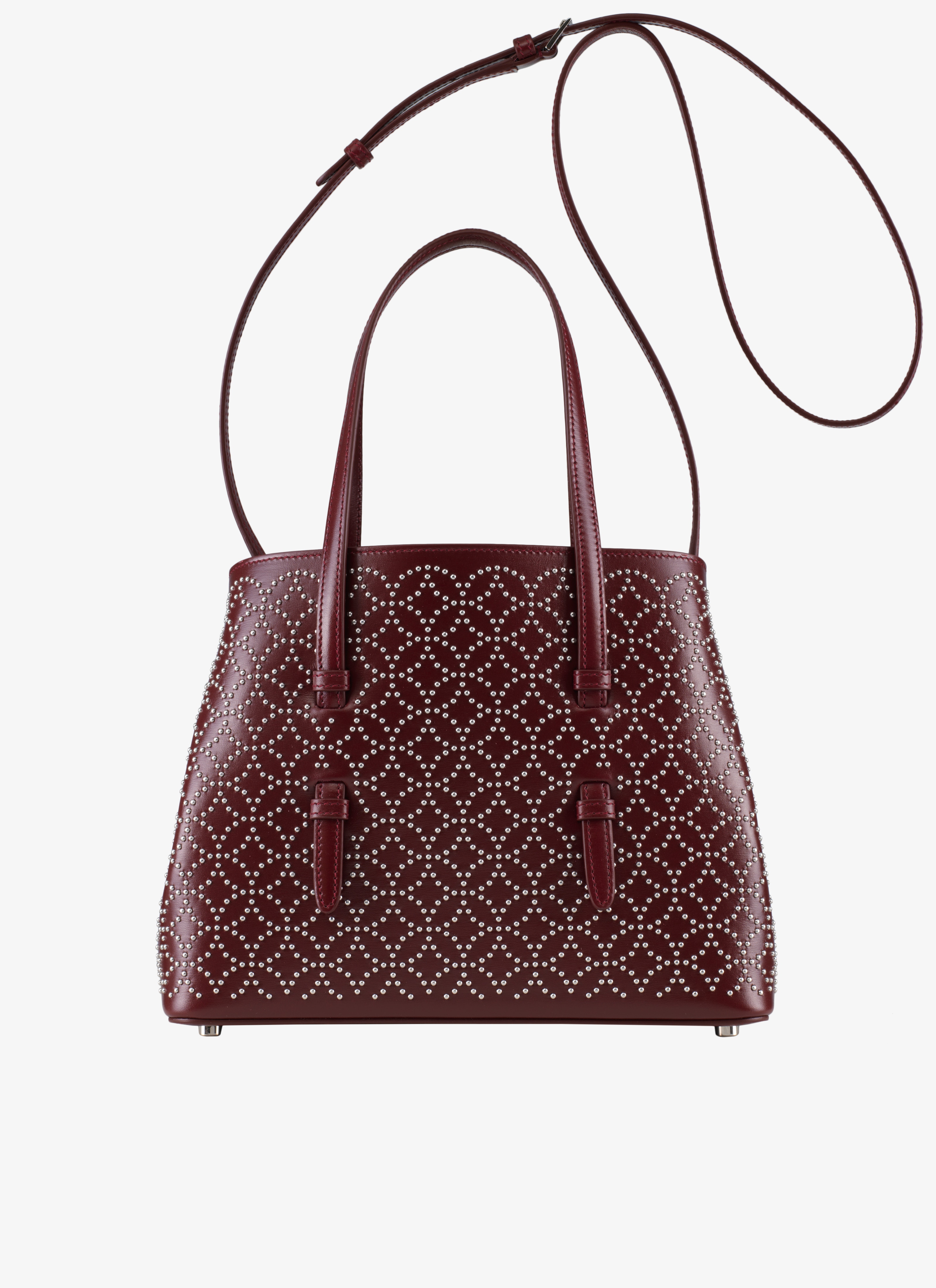 ALAÏA PURPLE MINA 25 TOTE BAG