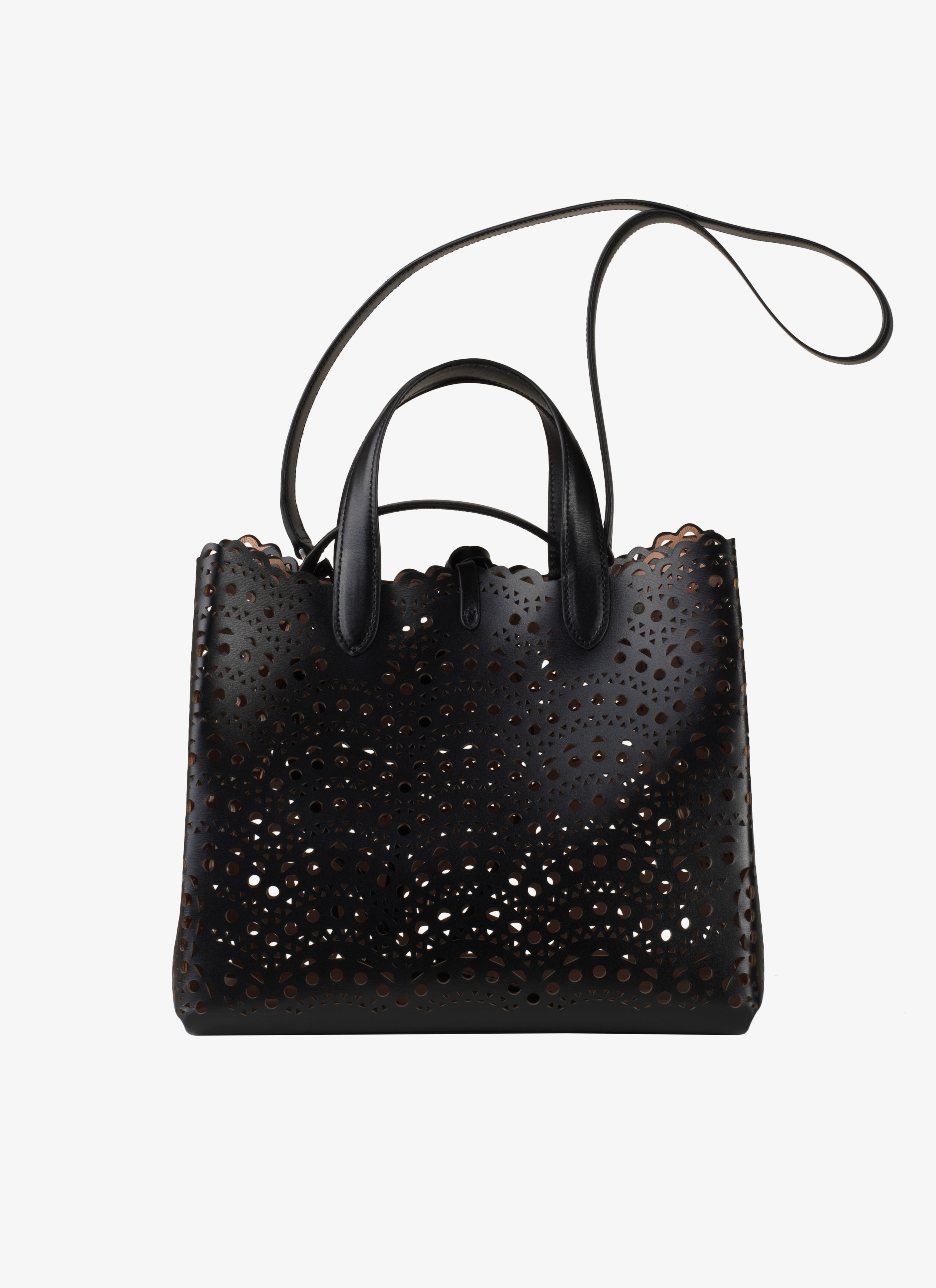 ALAÏA BLACK  CABAS SMALL MODEL C.LUX MIN.VIENNE VAGUE+AG BLACK