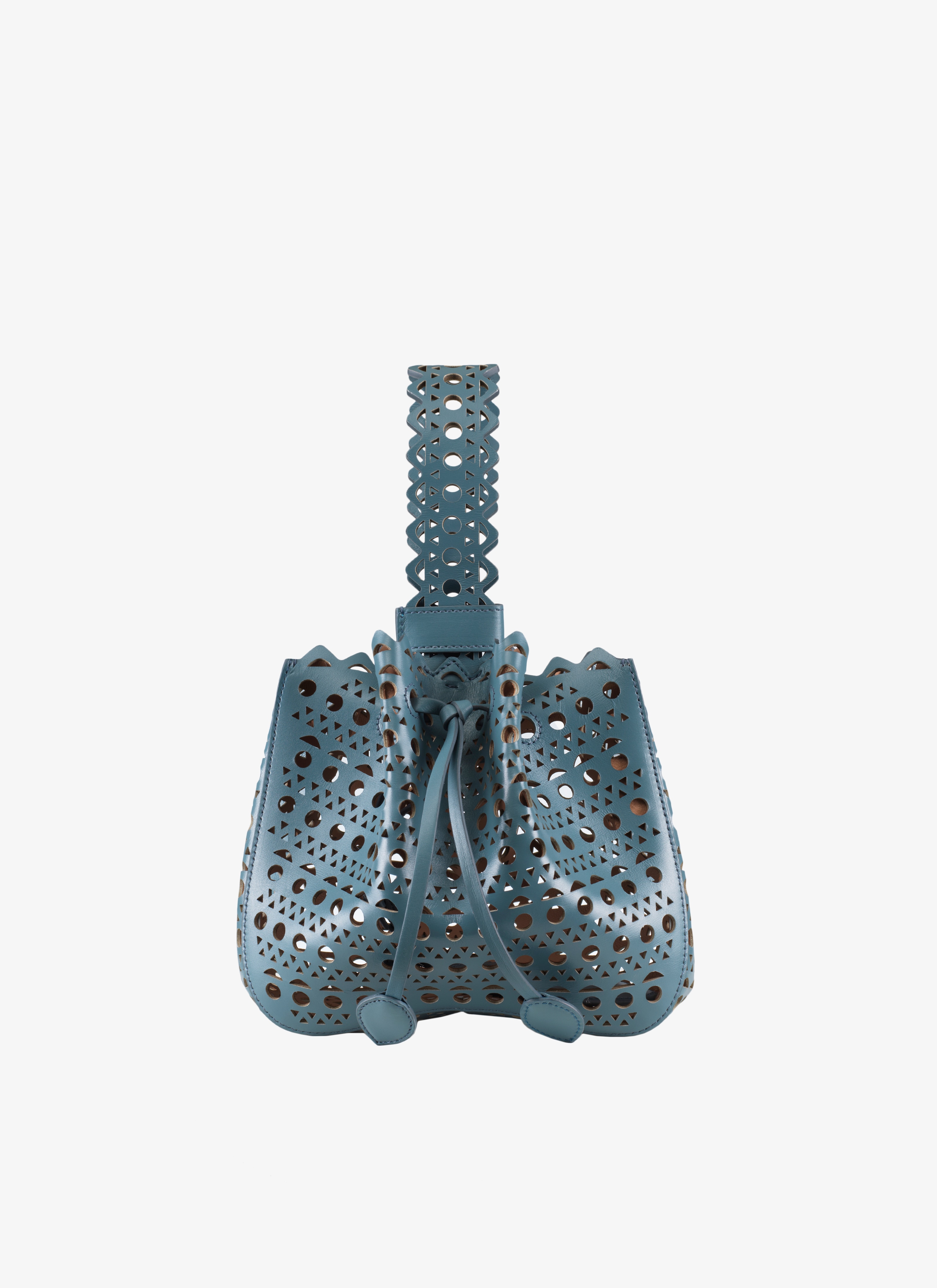 ALAÏA HORIZON BLUE ROSE-MARIE 19 BRACELET BAG