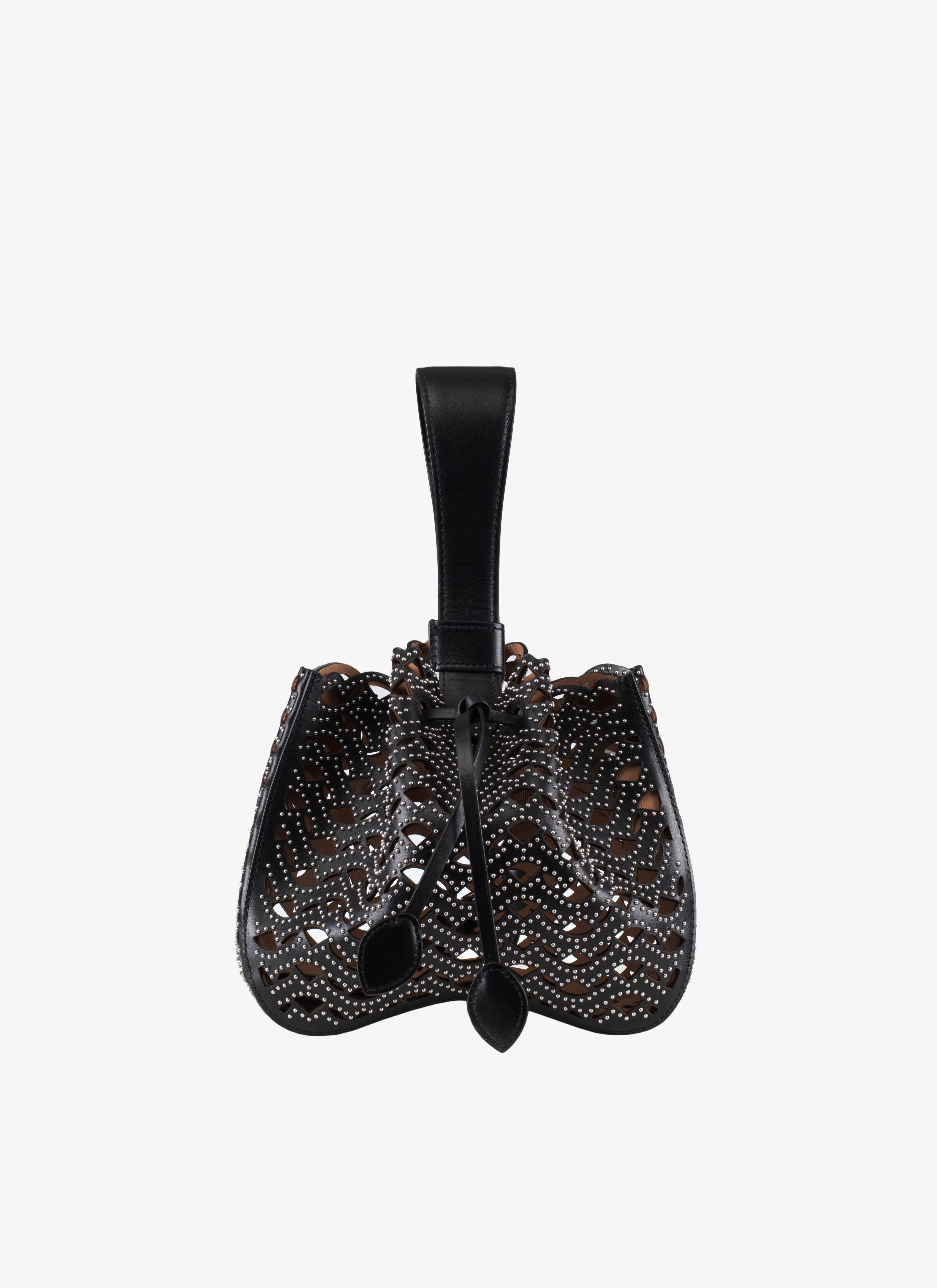 ALAÏA BLACK ROSE-MARIE 19 BRACELET BAG