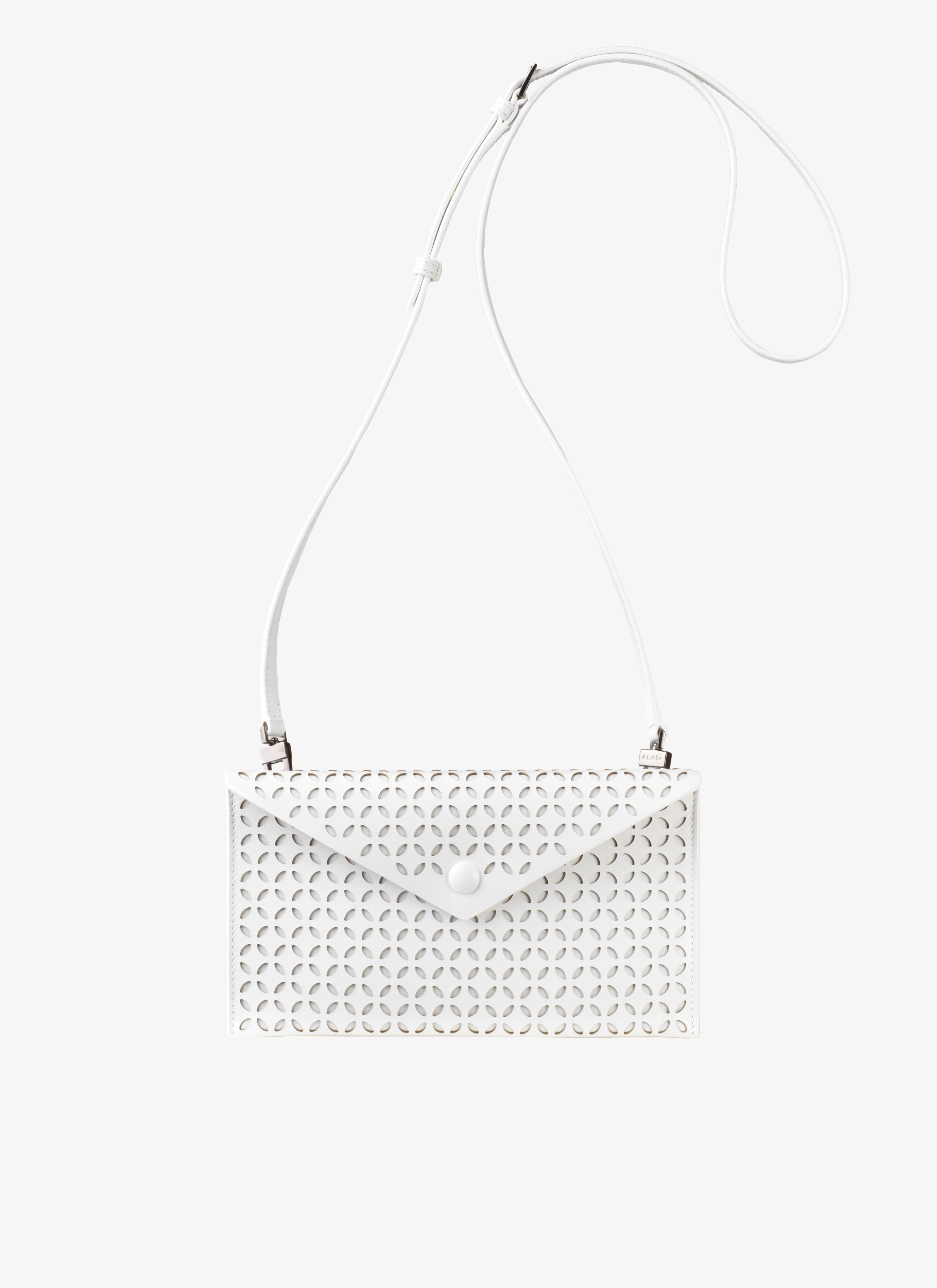 ALAÏA WHITE LOUISE 24 CROSSBODY ENVELOPE