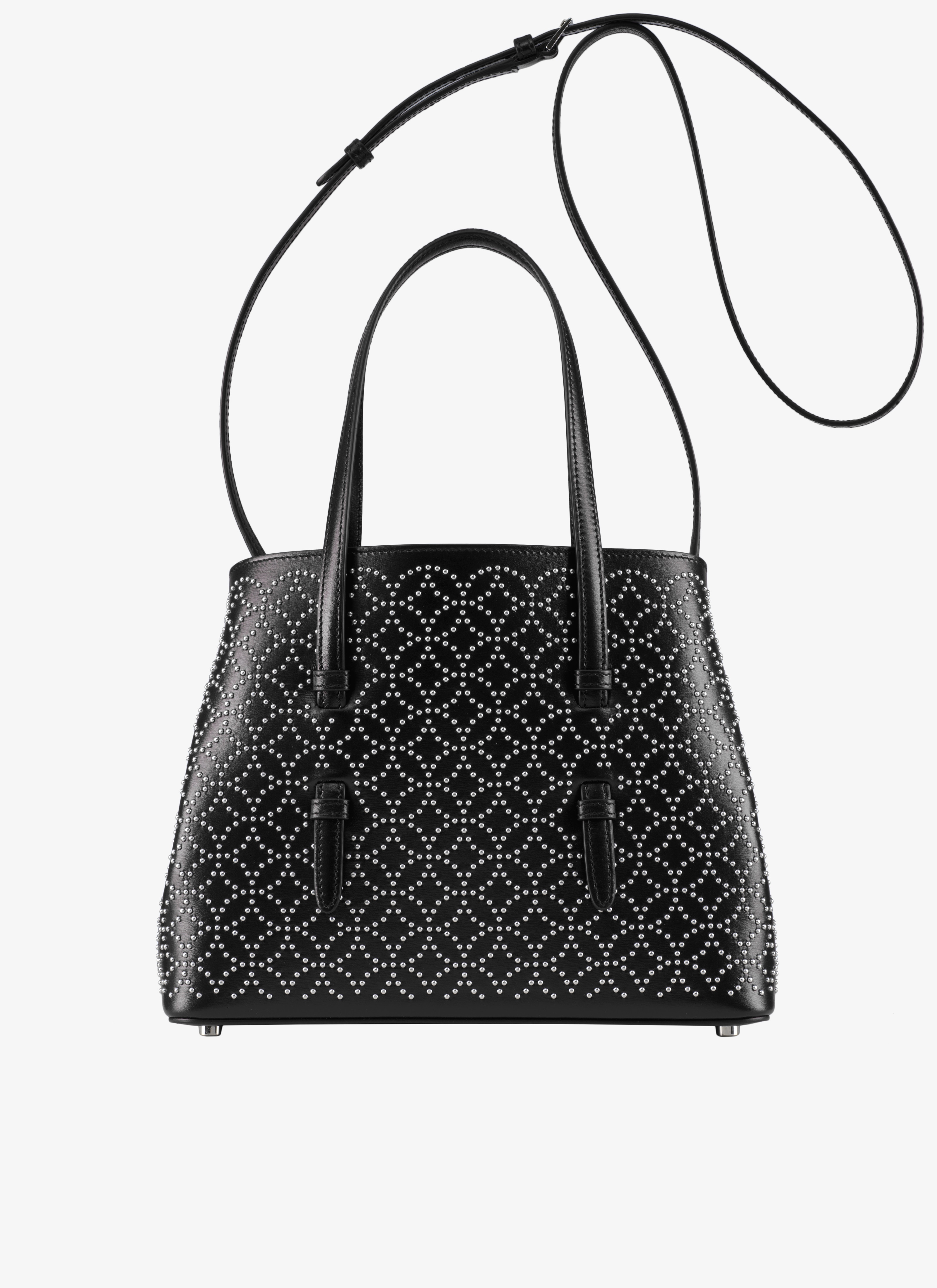 ALAÏA NOIR  CABAS CUIR LUX CLOU ARABESQUE NOIR