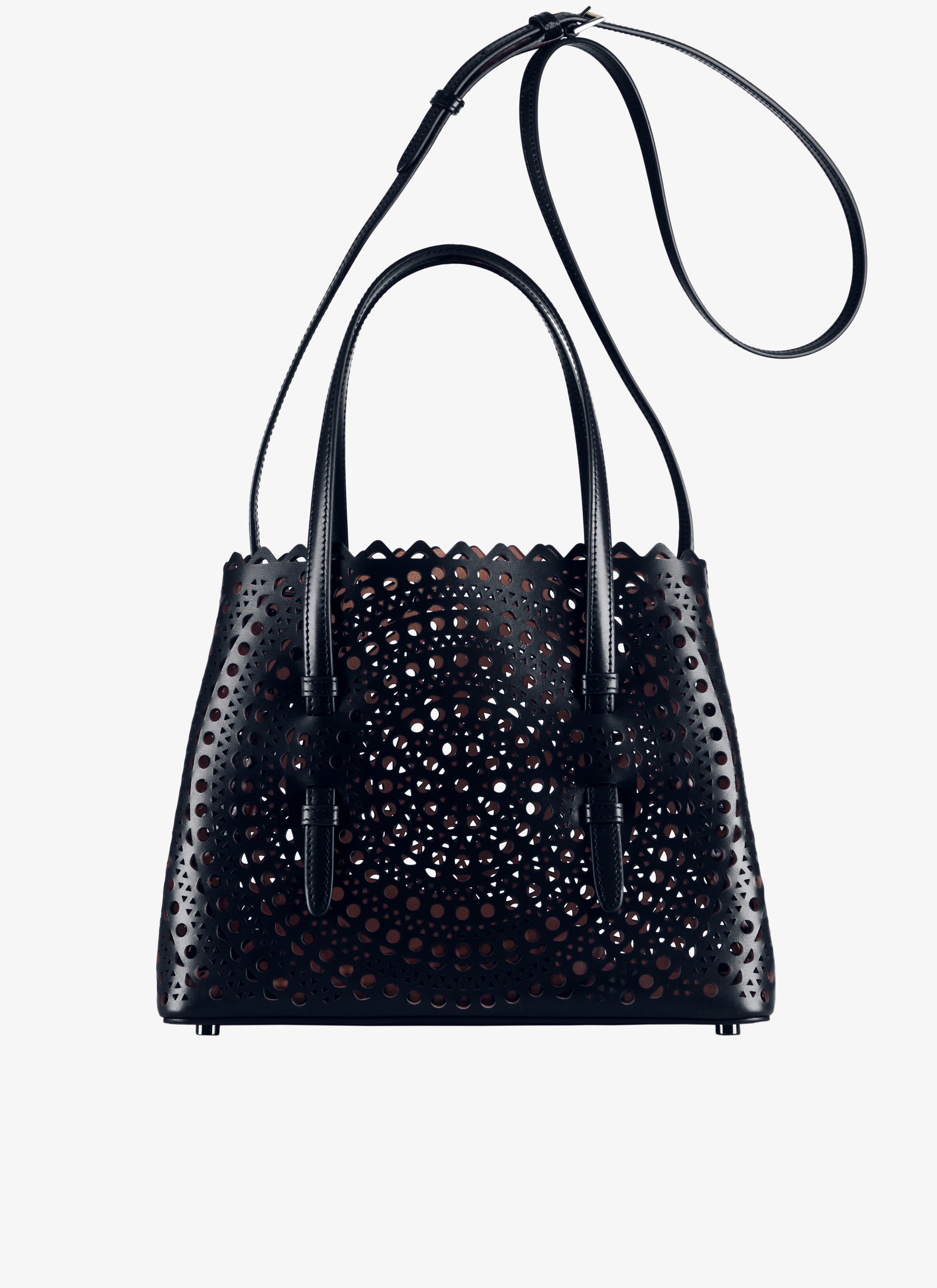 ALAÏA BLEU NUIT SAC CABAS MINA 20