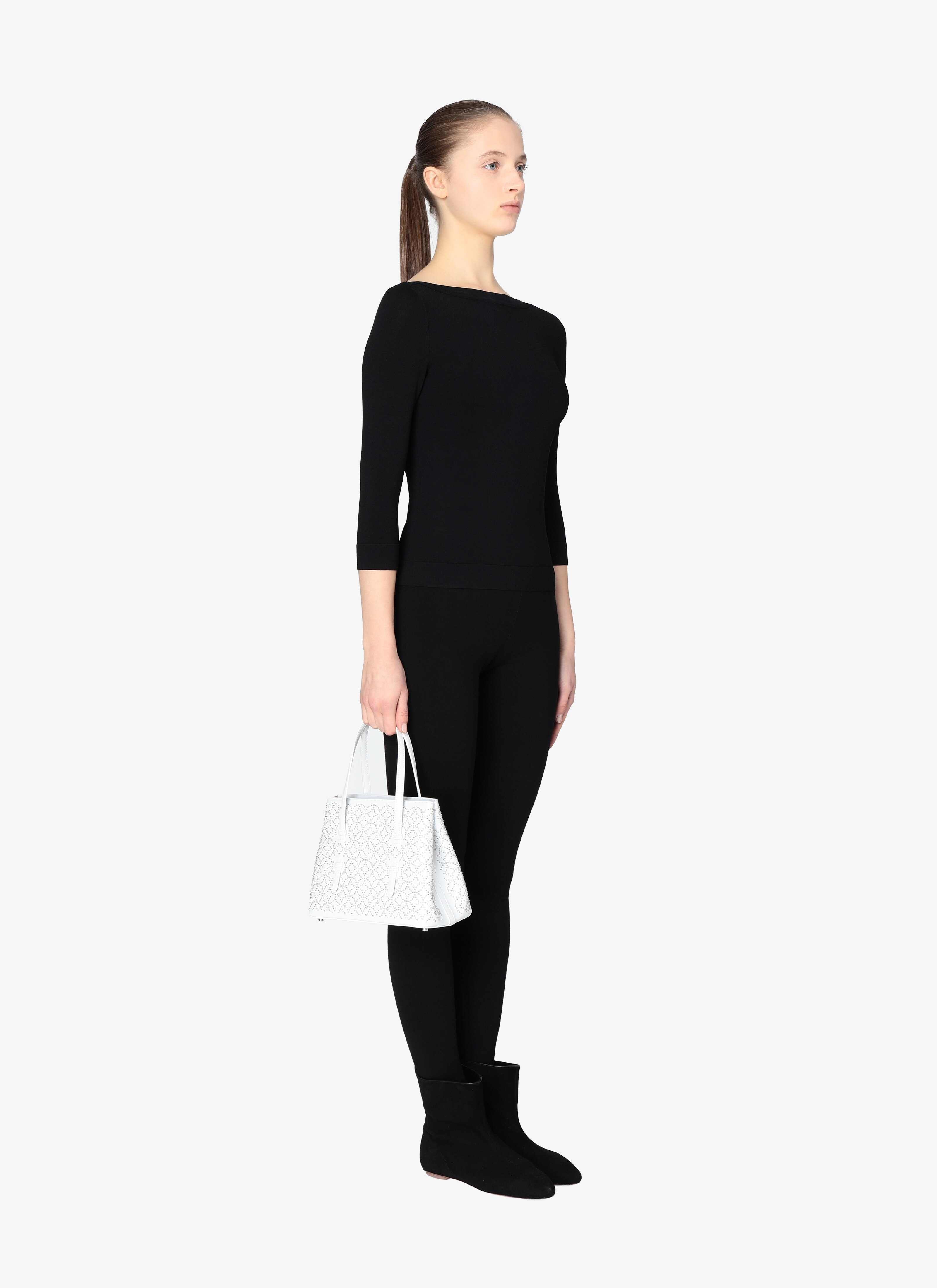 Mina Pocket 25 Tote Bag Mina Pocket 25 Tote Bag - maison-alaia.com