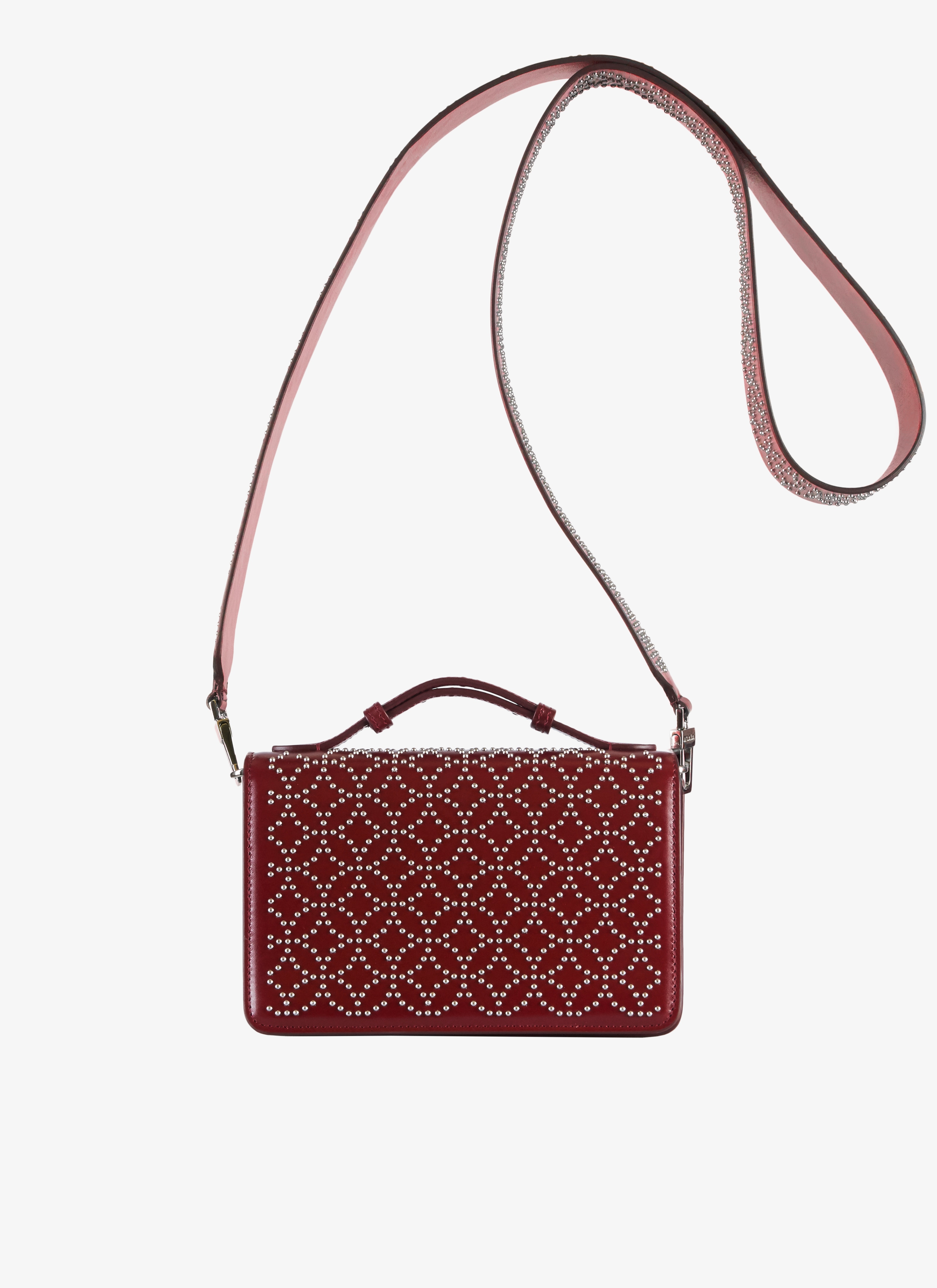 ALAÏA GARNET RED FRANCA 17 CROSSBODY BAG