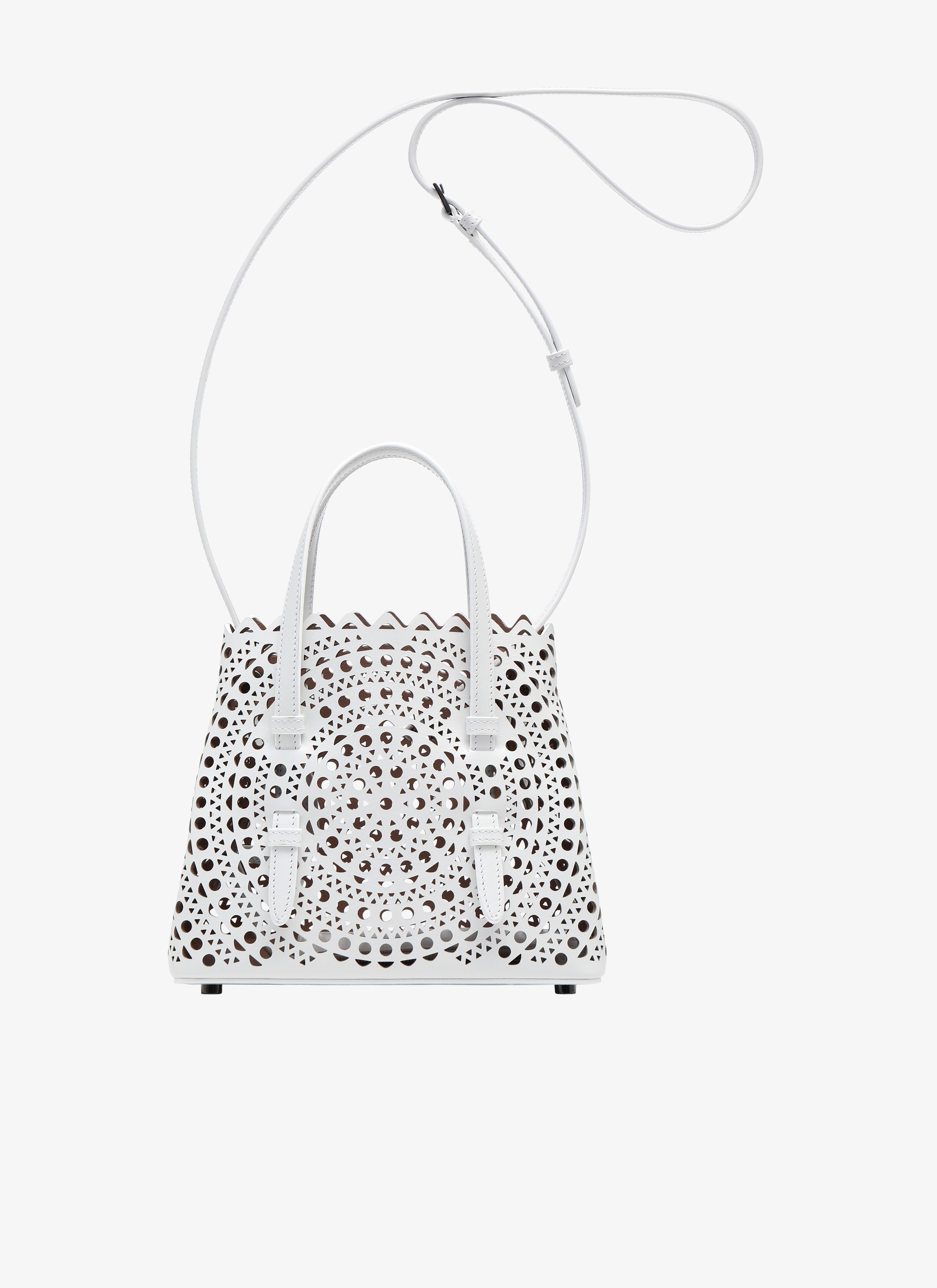 ALAÏA WHITE MINI MINA TOTE