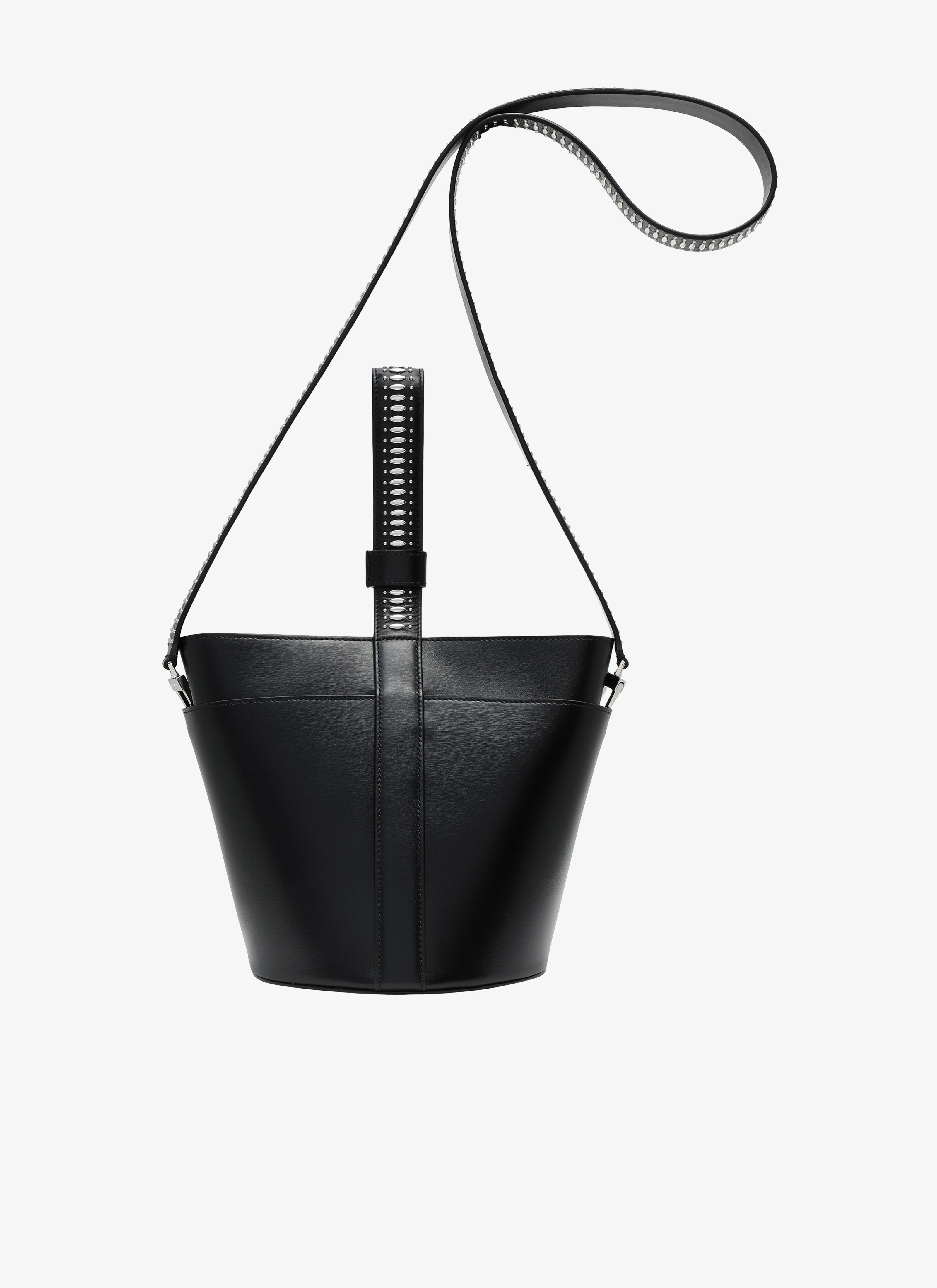 ALAÏA BLACK  CLOSED BAG PM C.LUX CLOU ELLIPSE STRAP BLACK
