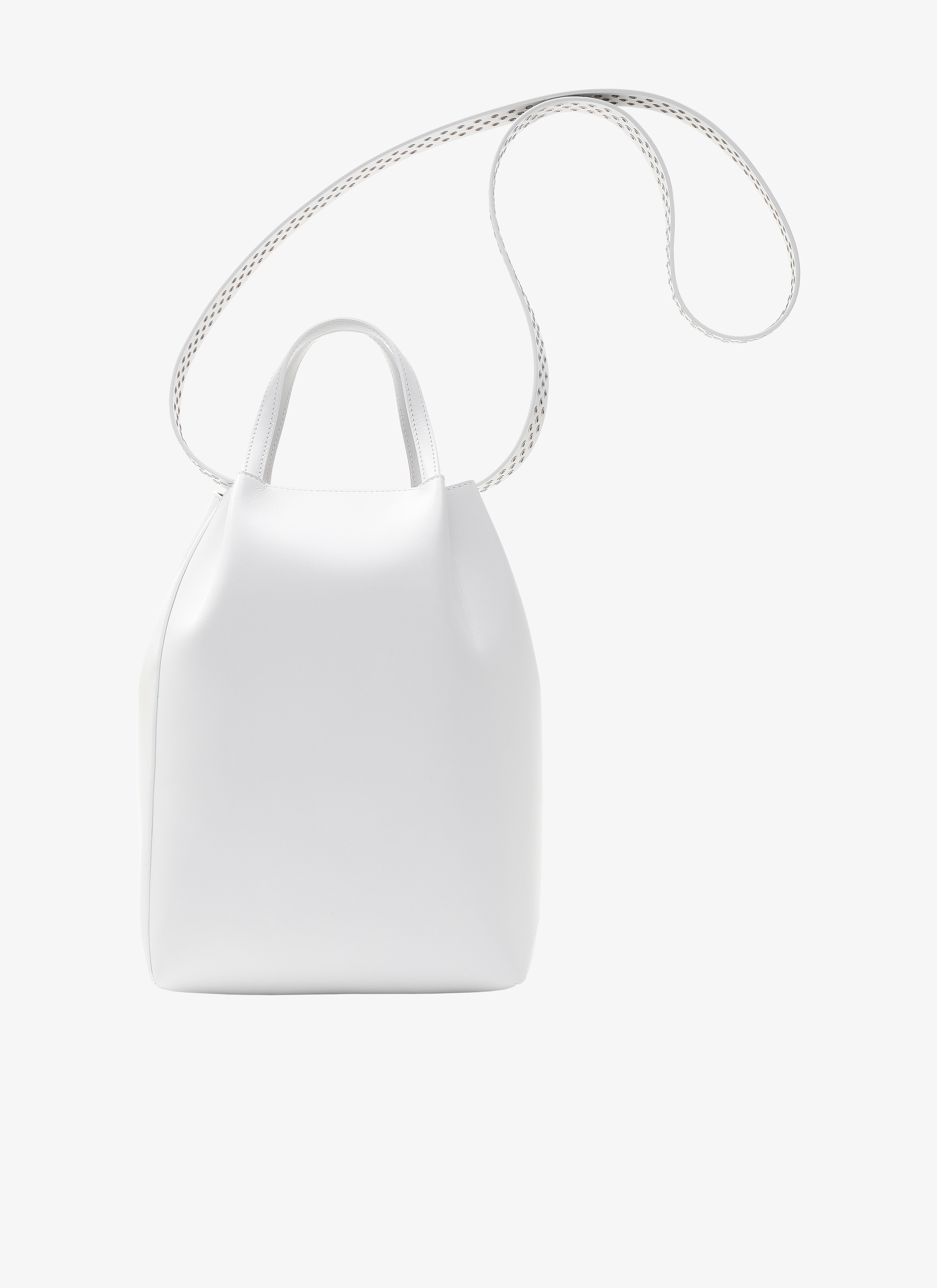 ALAÏA WHITE MARGUERITE 17 TOTE BAG