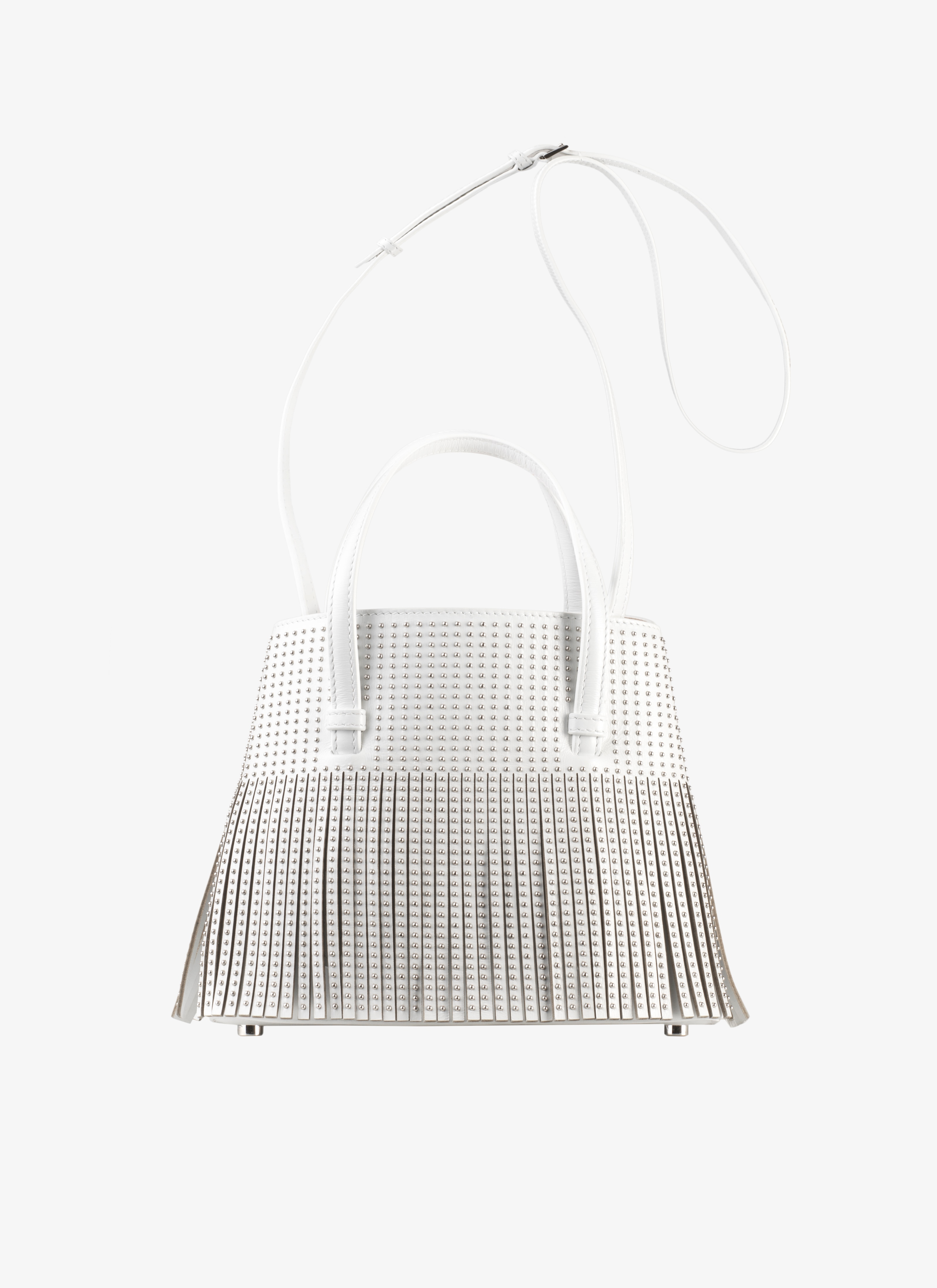 ALAÏA WHITE MINA 20 TOTE BAG