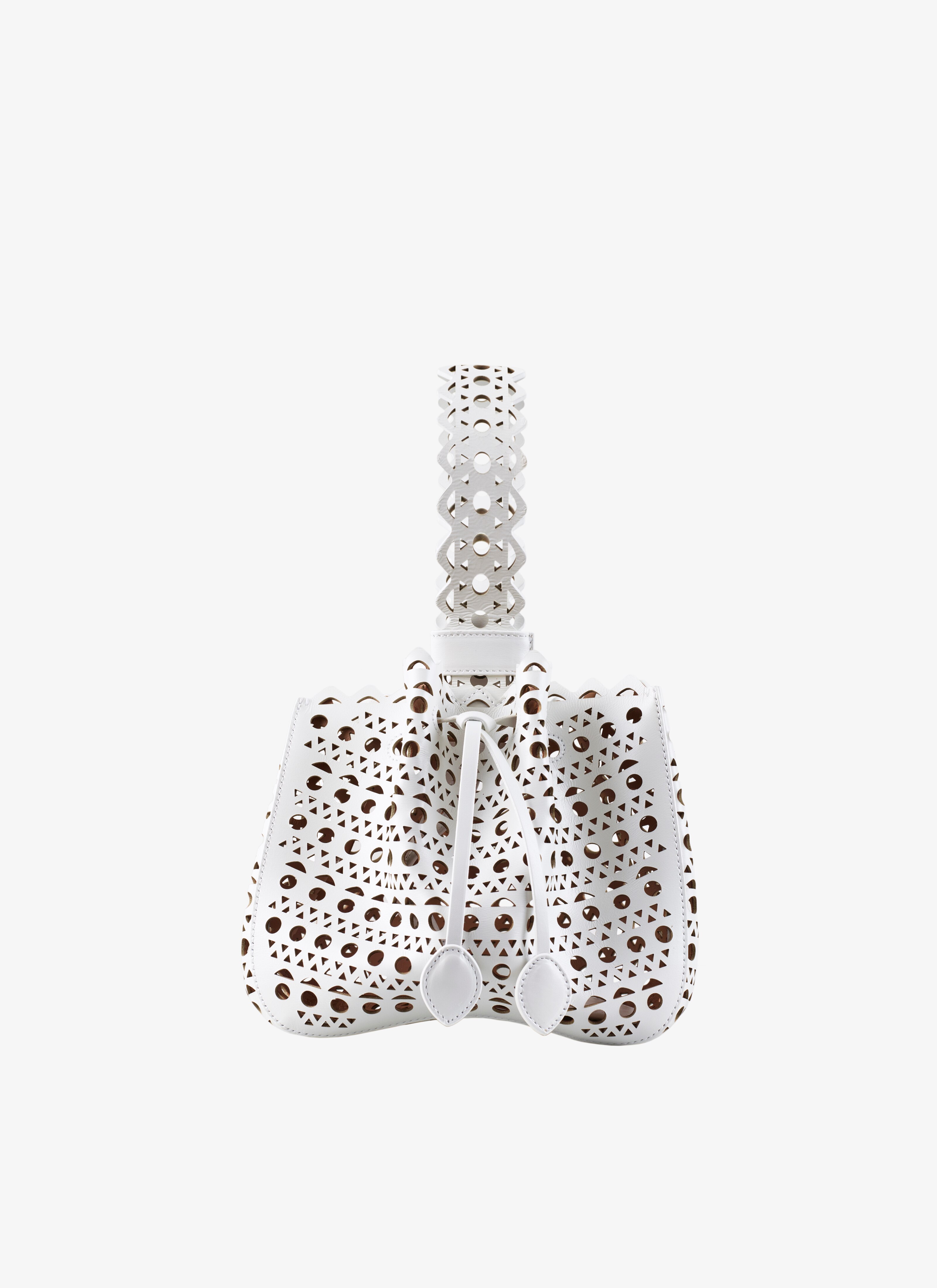 ALAÏA WHITE ROSE-MARIE 19 BRACELET BAG
