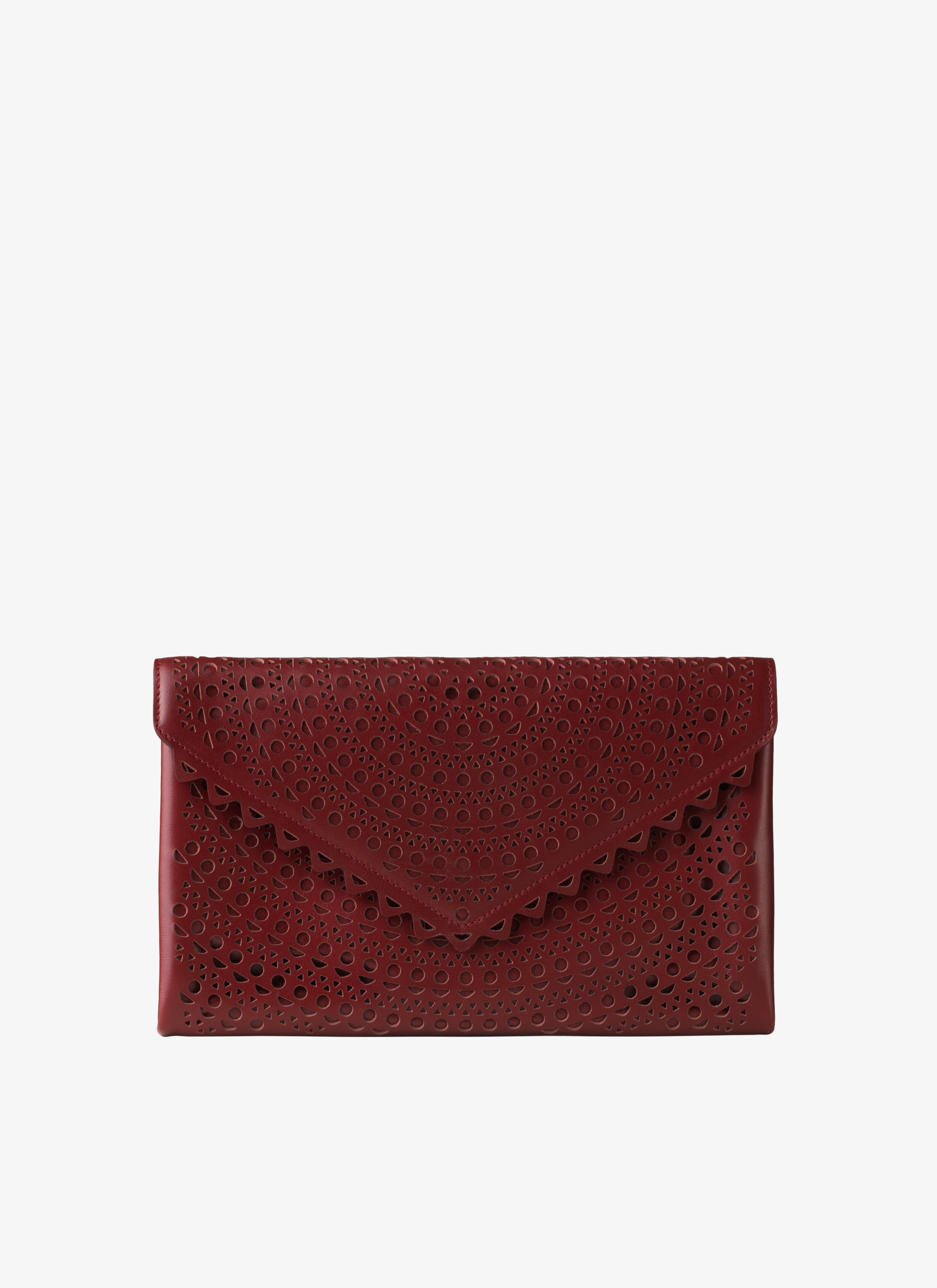ALAÏA ガーネット レッド  POCKET CUIR LUX MINI NEW VIENNE GRENAT