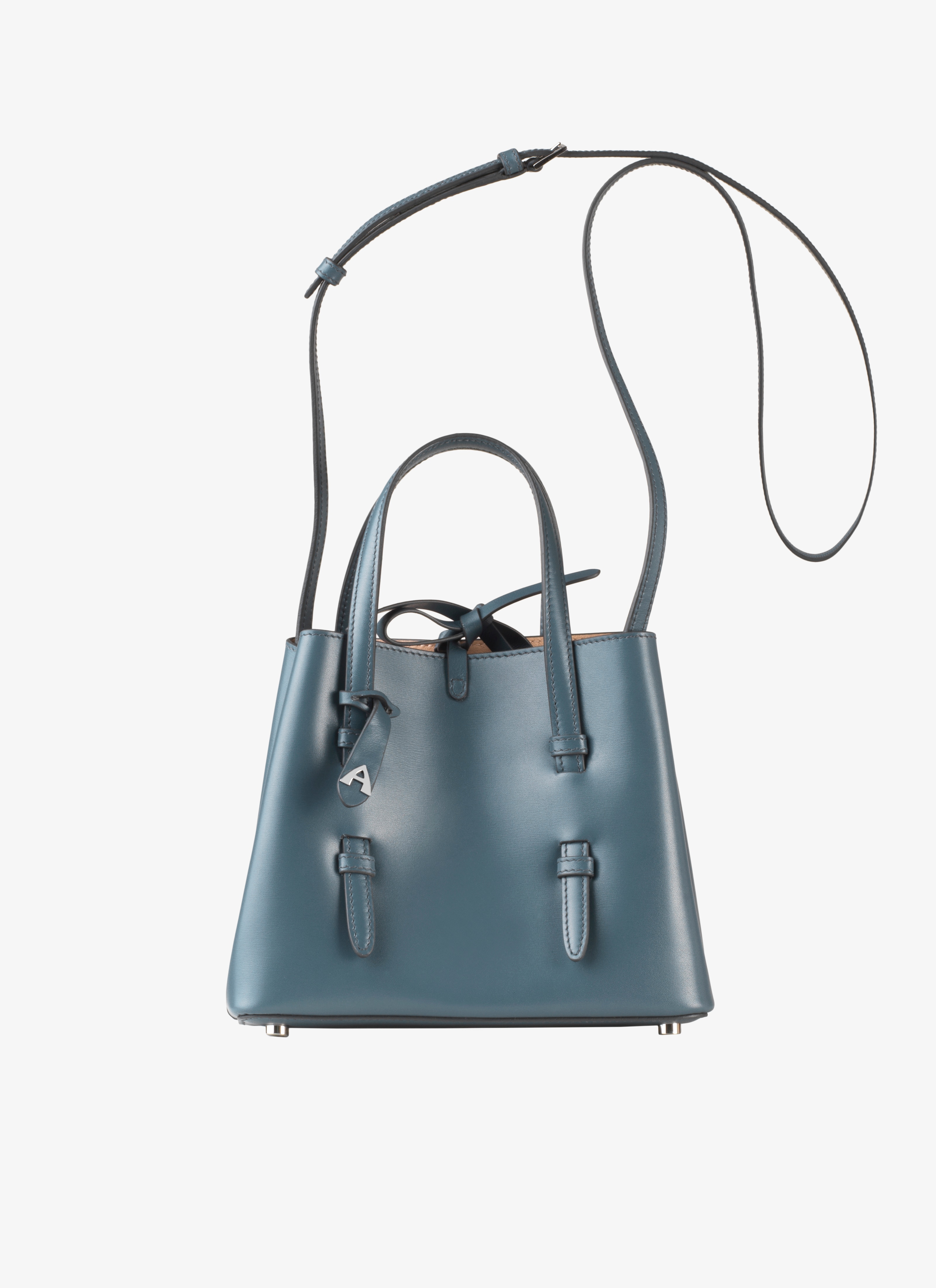 ALAÏA RUSSIAN BLUE  CABAS XM CUIR LUX BLUE RUSSIAN