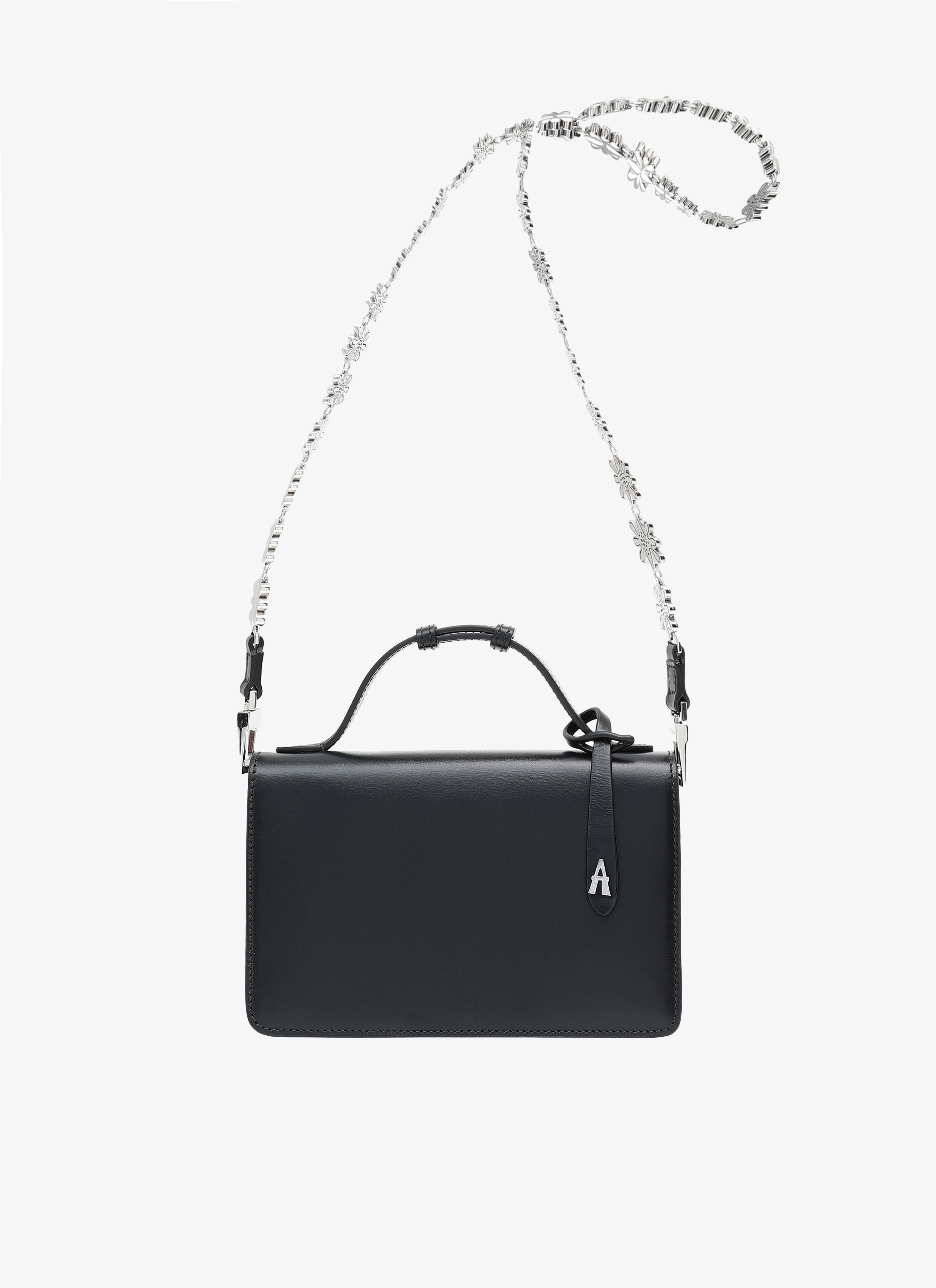 ALAÏA BLACK  FRANCA SMALL CL+MET.LAITON FLEUR STRAP BLACK