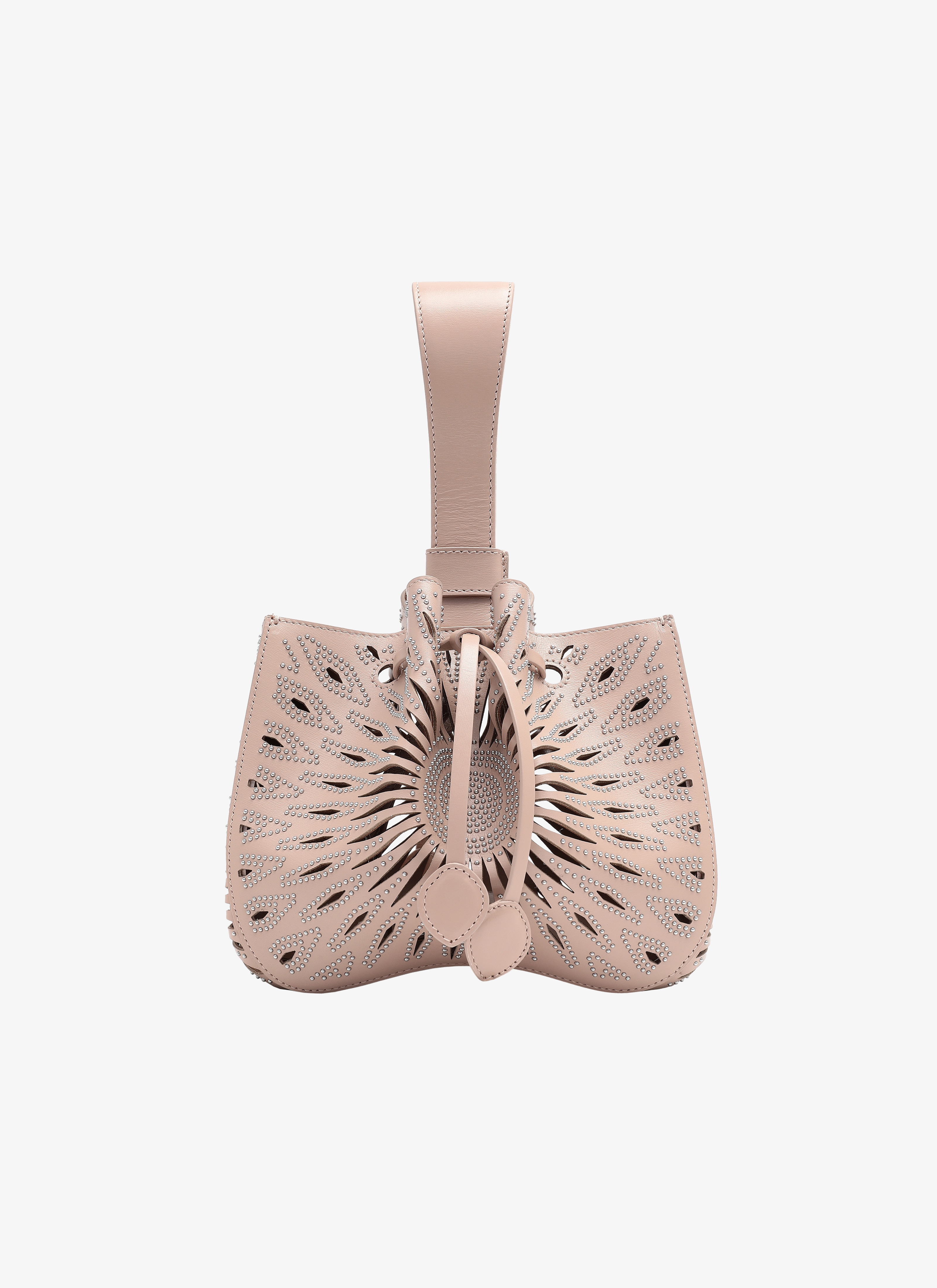 ALAÏA  ROSE-MARIE CUIR LUX CERAMIQUE SAND SABBIA