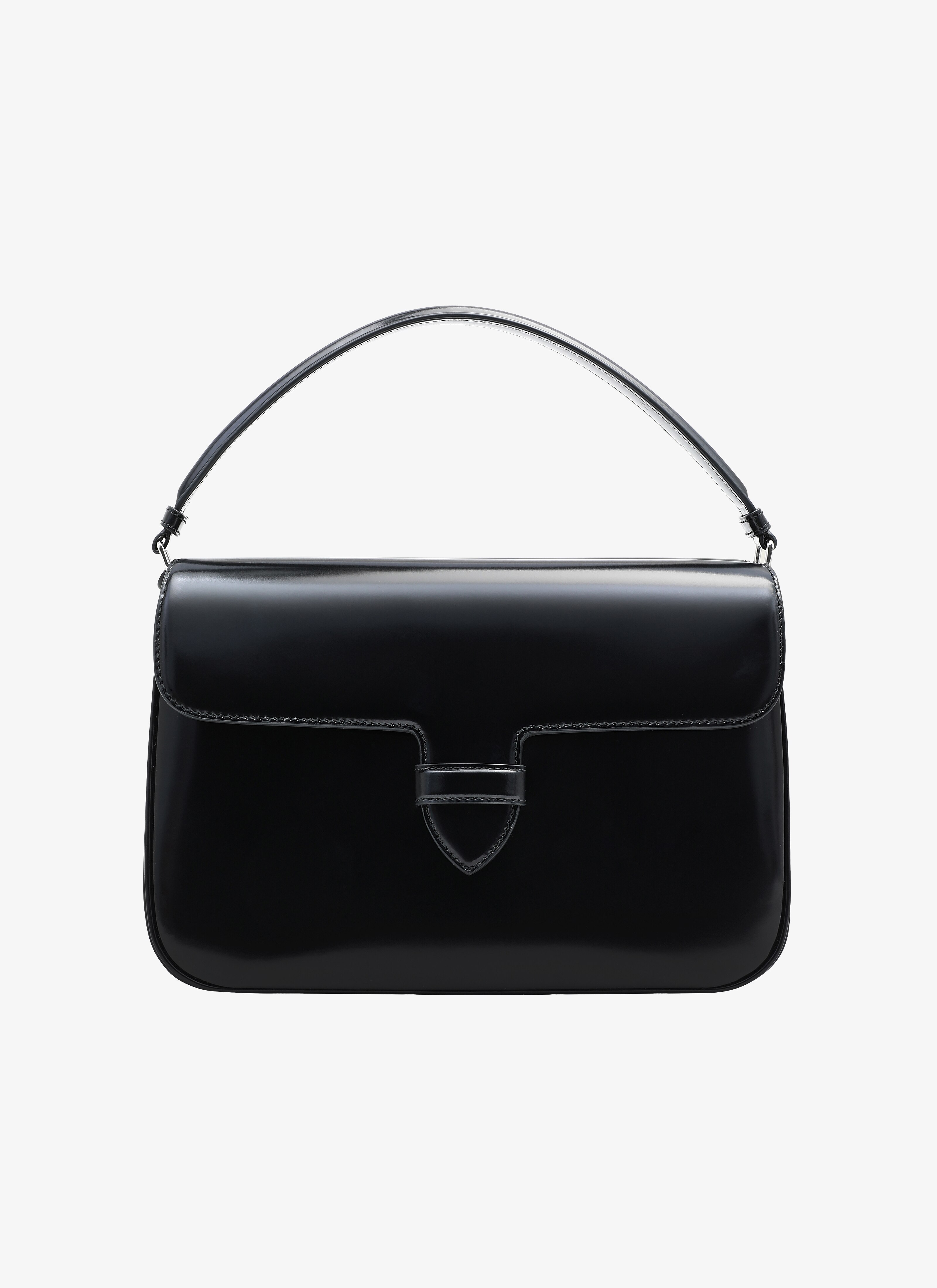 ALAÏA BLACK  BETTINA MEDIUM LAQUE GOUTTE CLOU STRAP BLACK