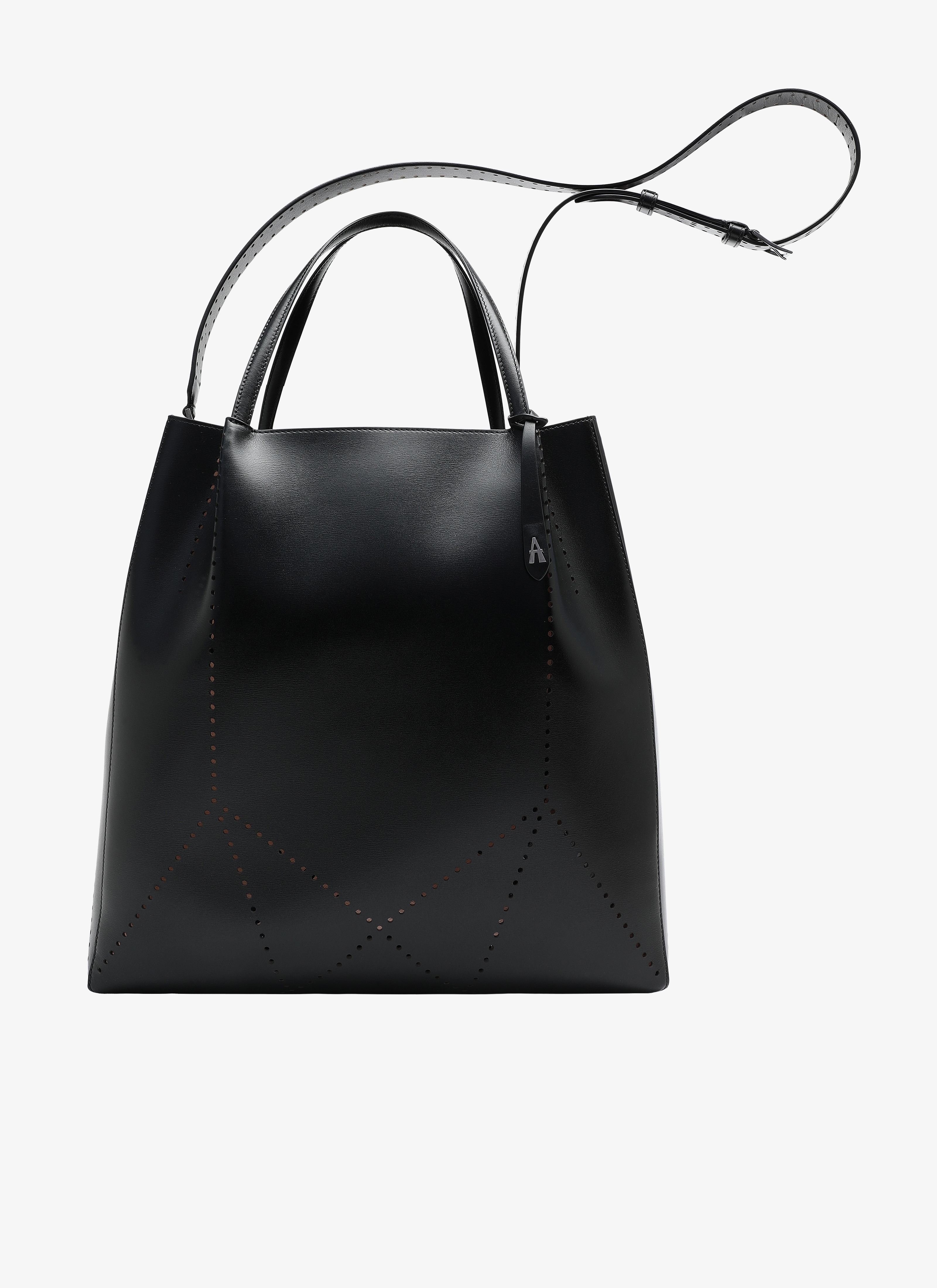 ALAÏA BLACK  MARGUERITE MED CUIR LUX POINCONNE BLACK