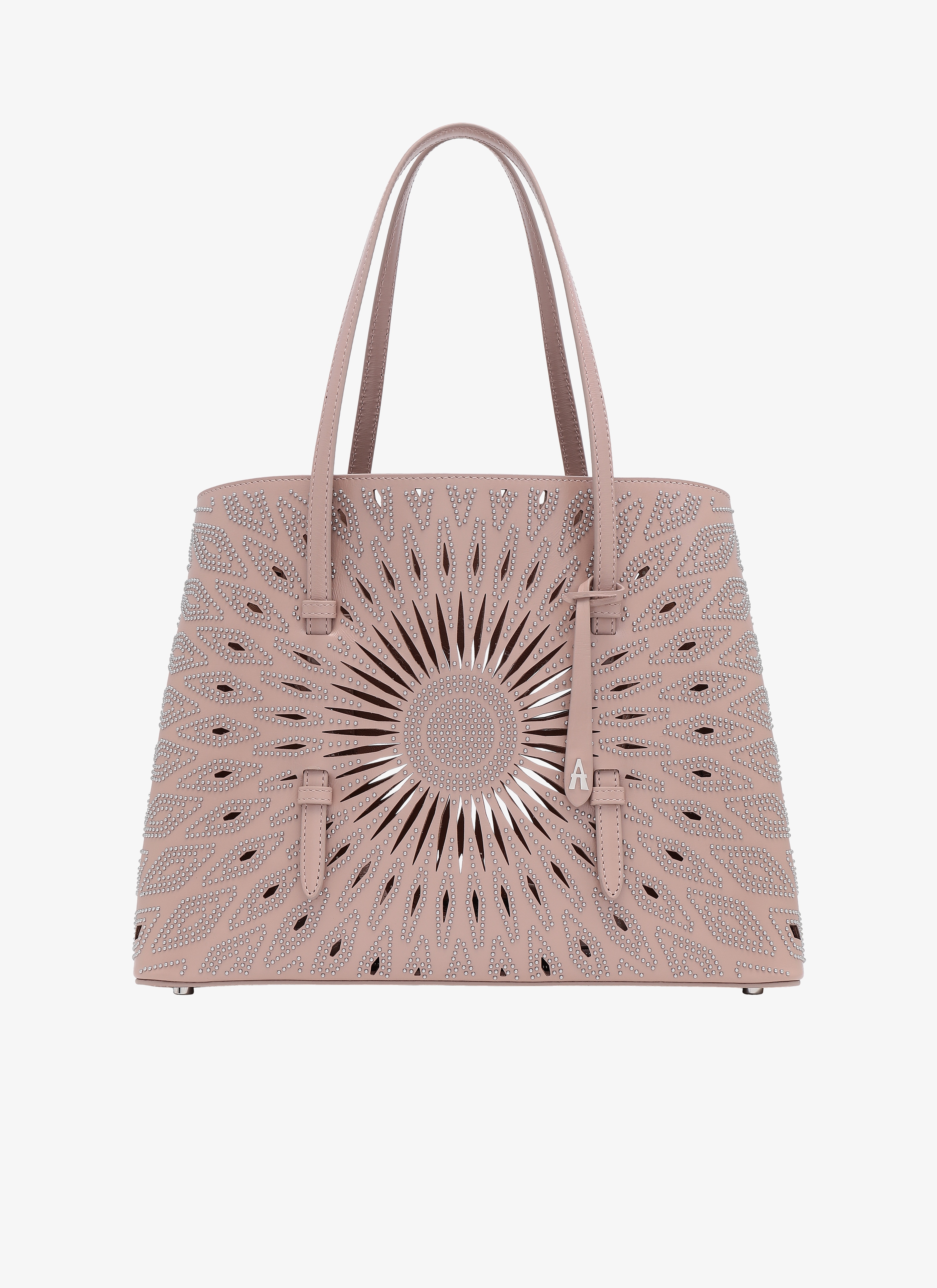 ALAÏA SANDY  MINA MEDIUM CUIR LUX CERAMIQUE SAND