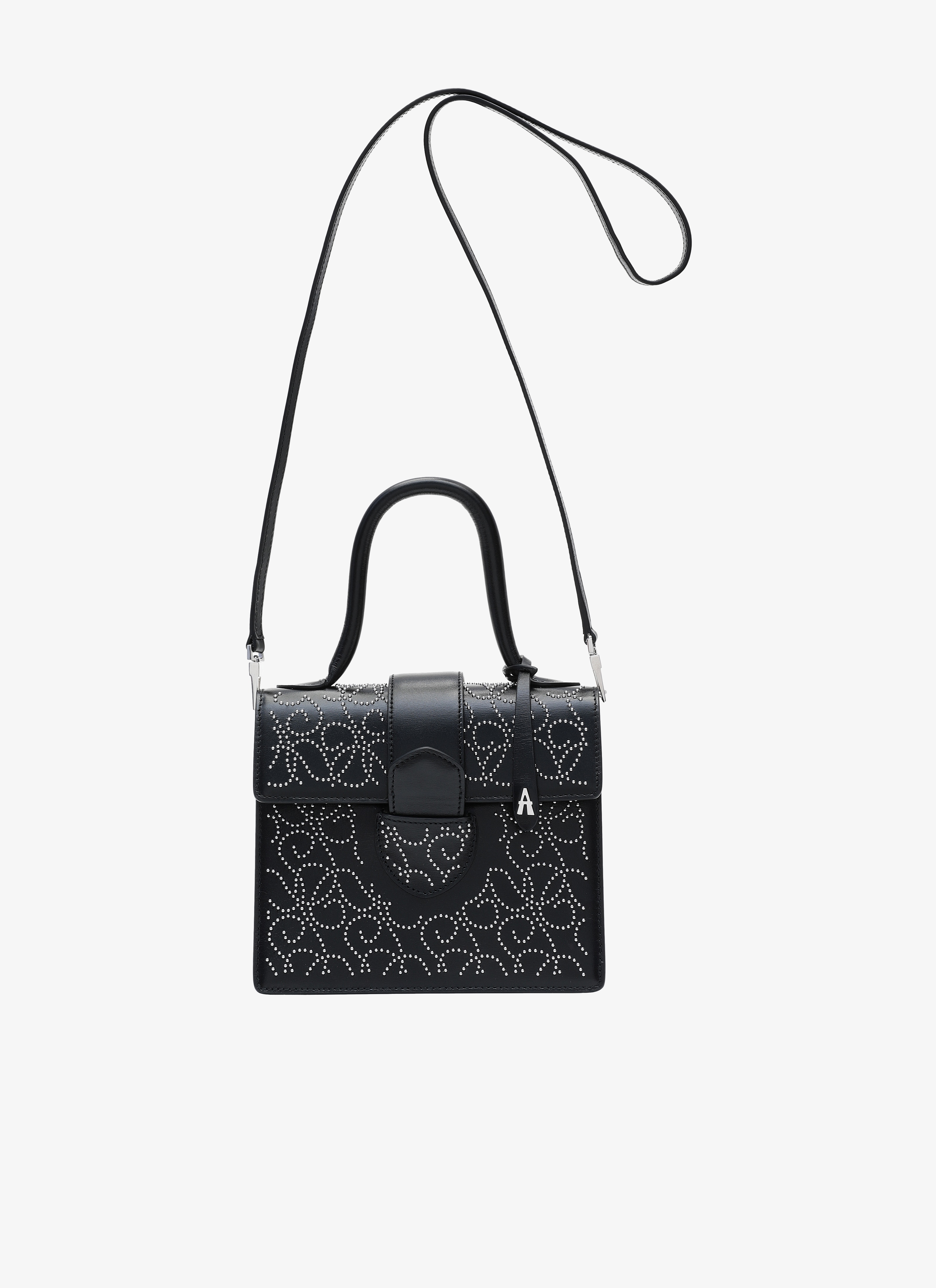 ALAÏA BLACK  LEONIE SMALL CUIR LUX CLOU ONDE BLACK