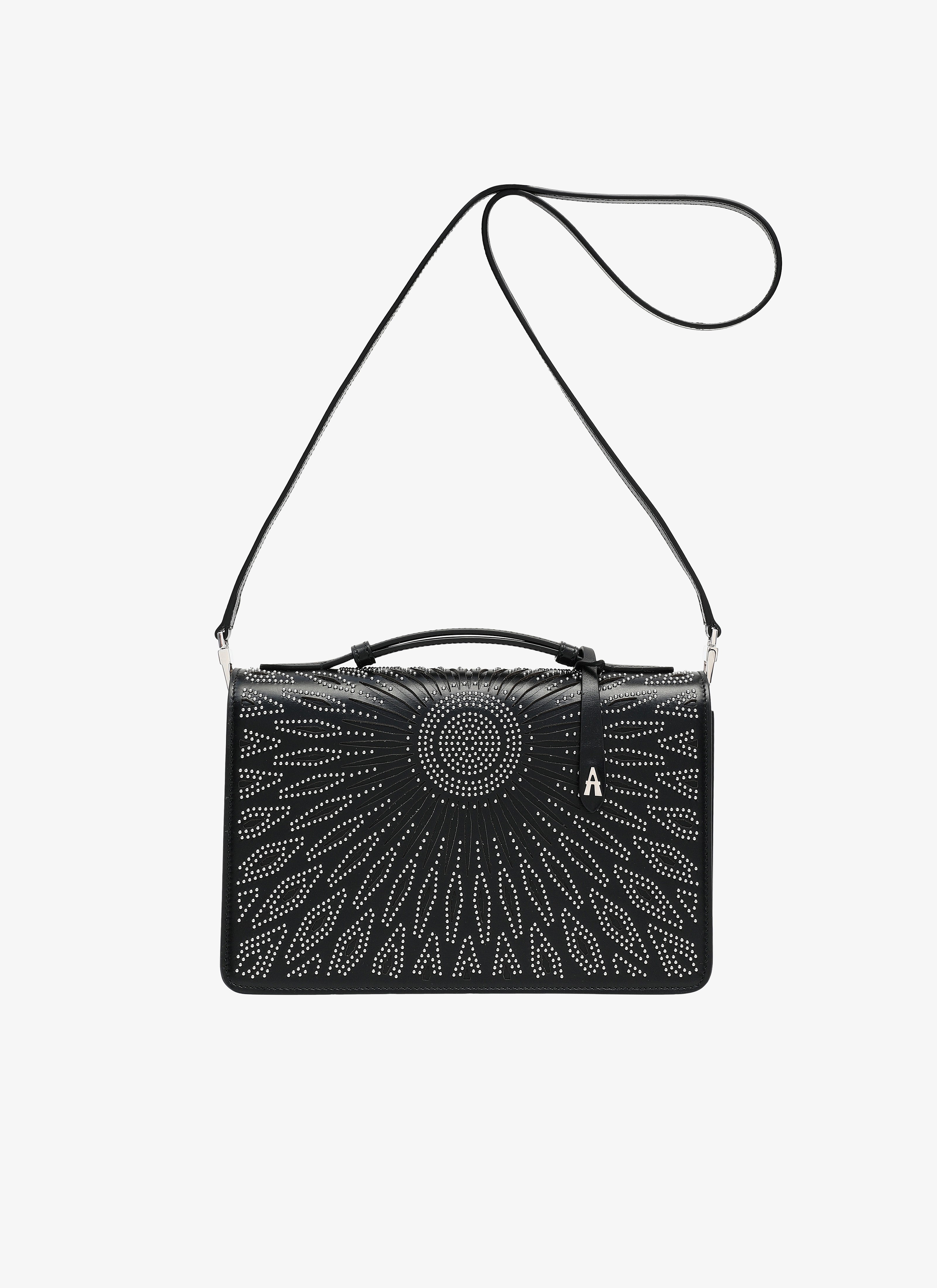 ALAÏA BLACK  FRANCA MEDIUM CUIR LUX CERAMIQUE BLACK