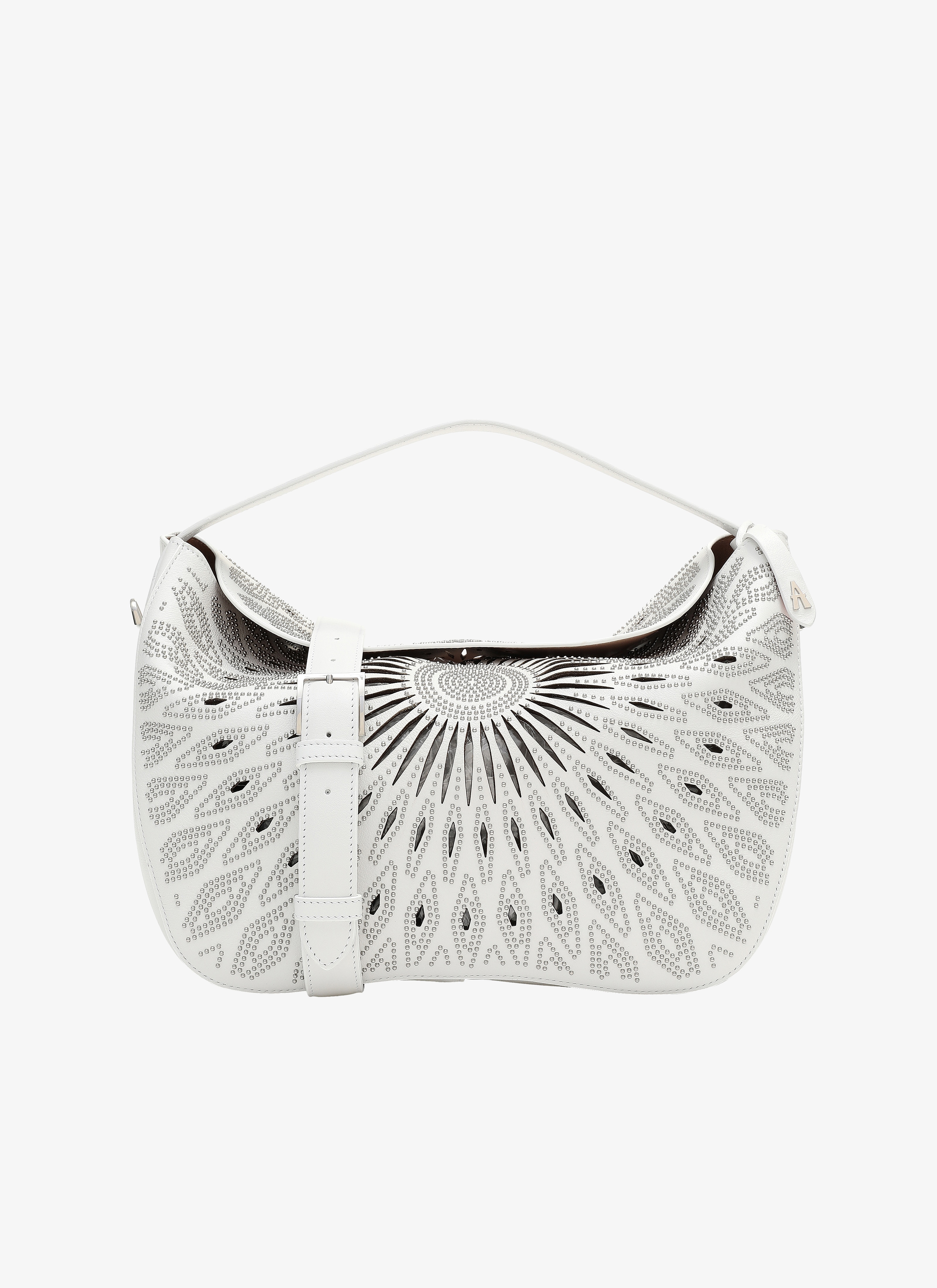 ALAÏA WHITE  MIRABELE MEDIUM CUIR SOFT CERAMIQUE OPTICAL WHITE