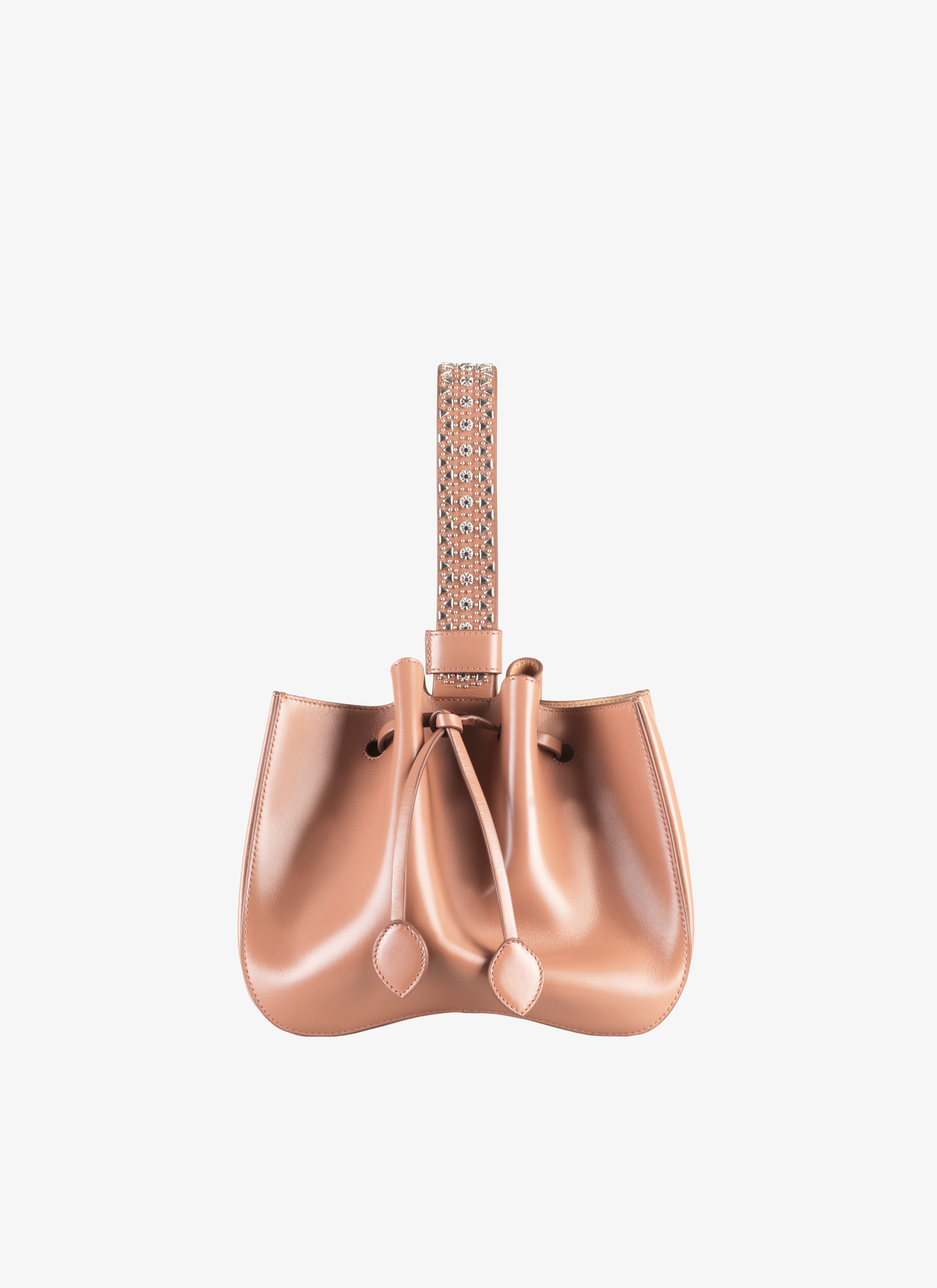 ALAÏA BEIGE  ROSEMARIE C.LUX+VIENNE CLOUS STRAP SAHARA