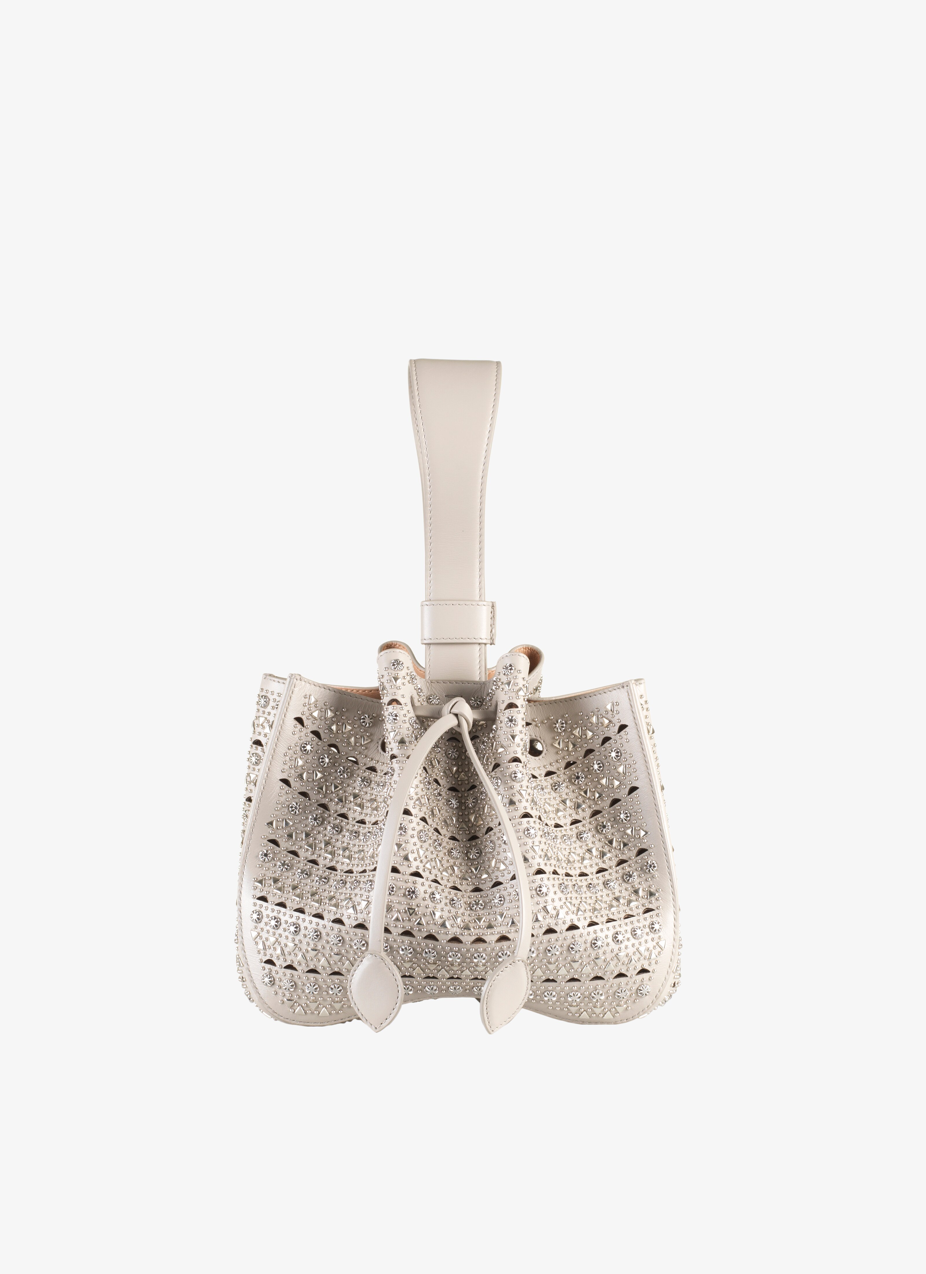 ALAÏA PEARL  ROSEMARIE CUIR LUX VIENNE CLOUS PEARL