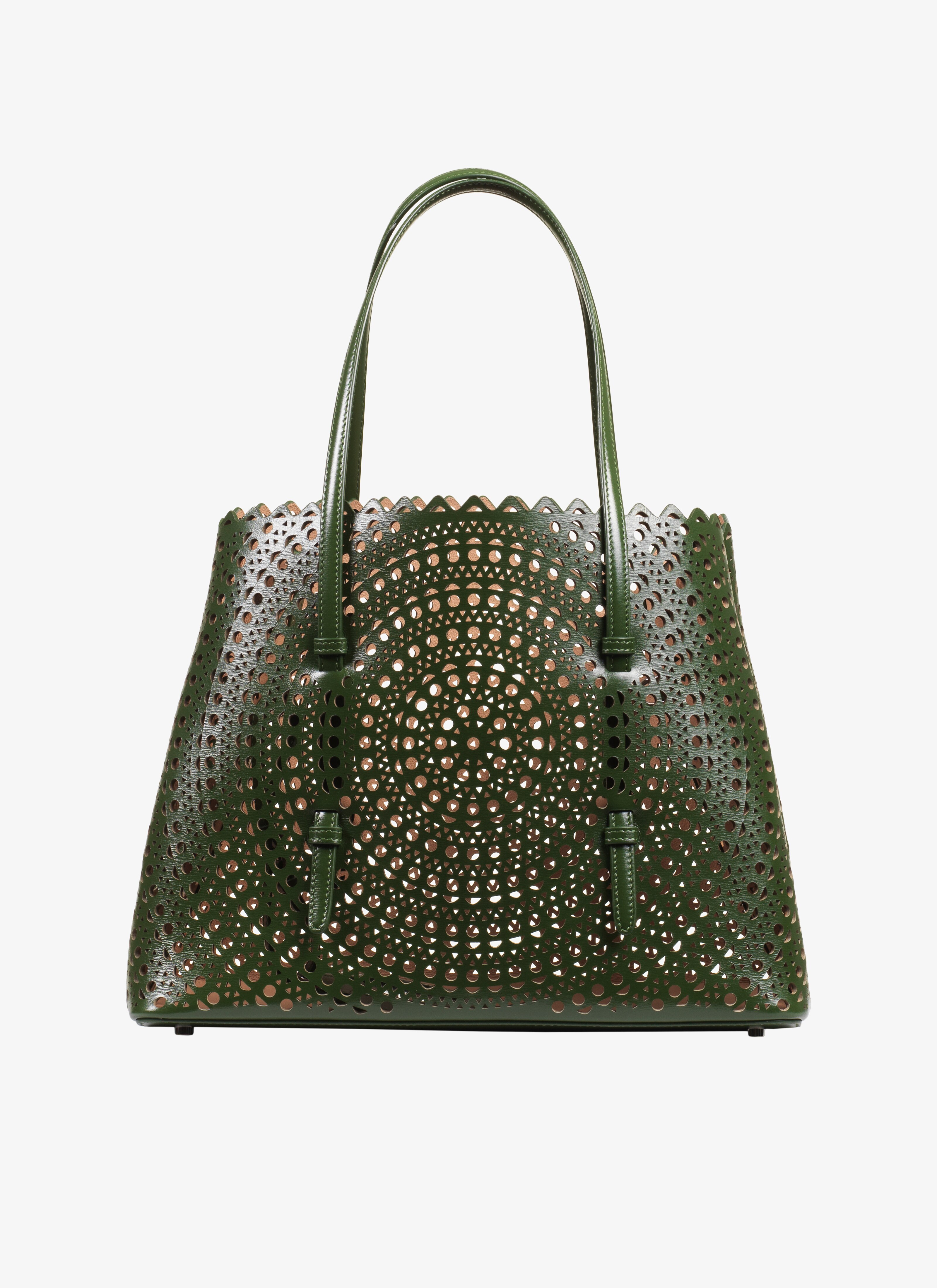 ALAÏA GREEN  MINA MEDIUM CUIR LUX MINI NEW VIENNE MELESE