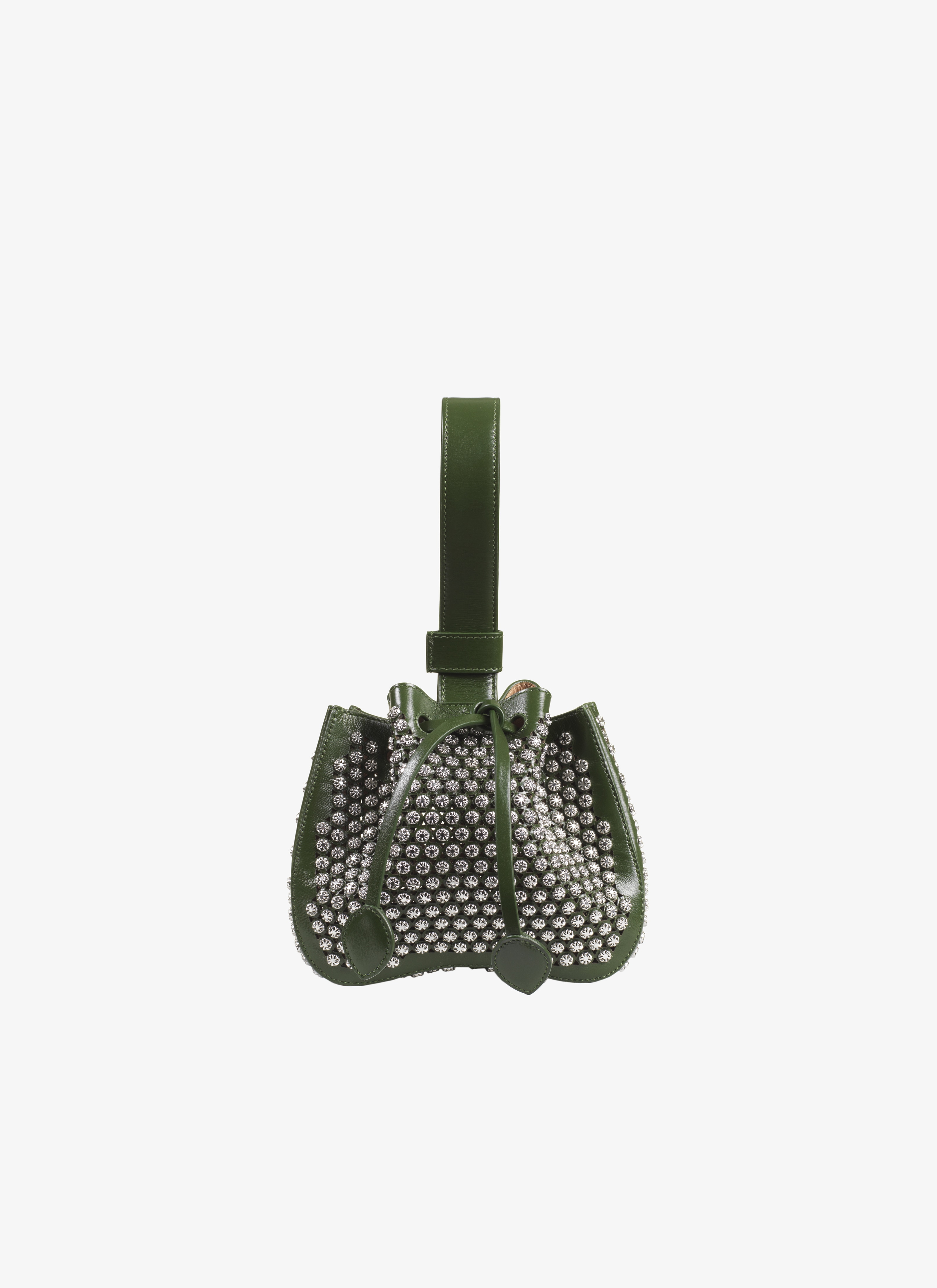 ALAÏA VERT  ROSE MARIE MINI CUIR LUX CLOU ETOILE MELESE