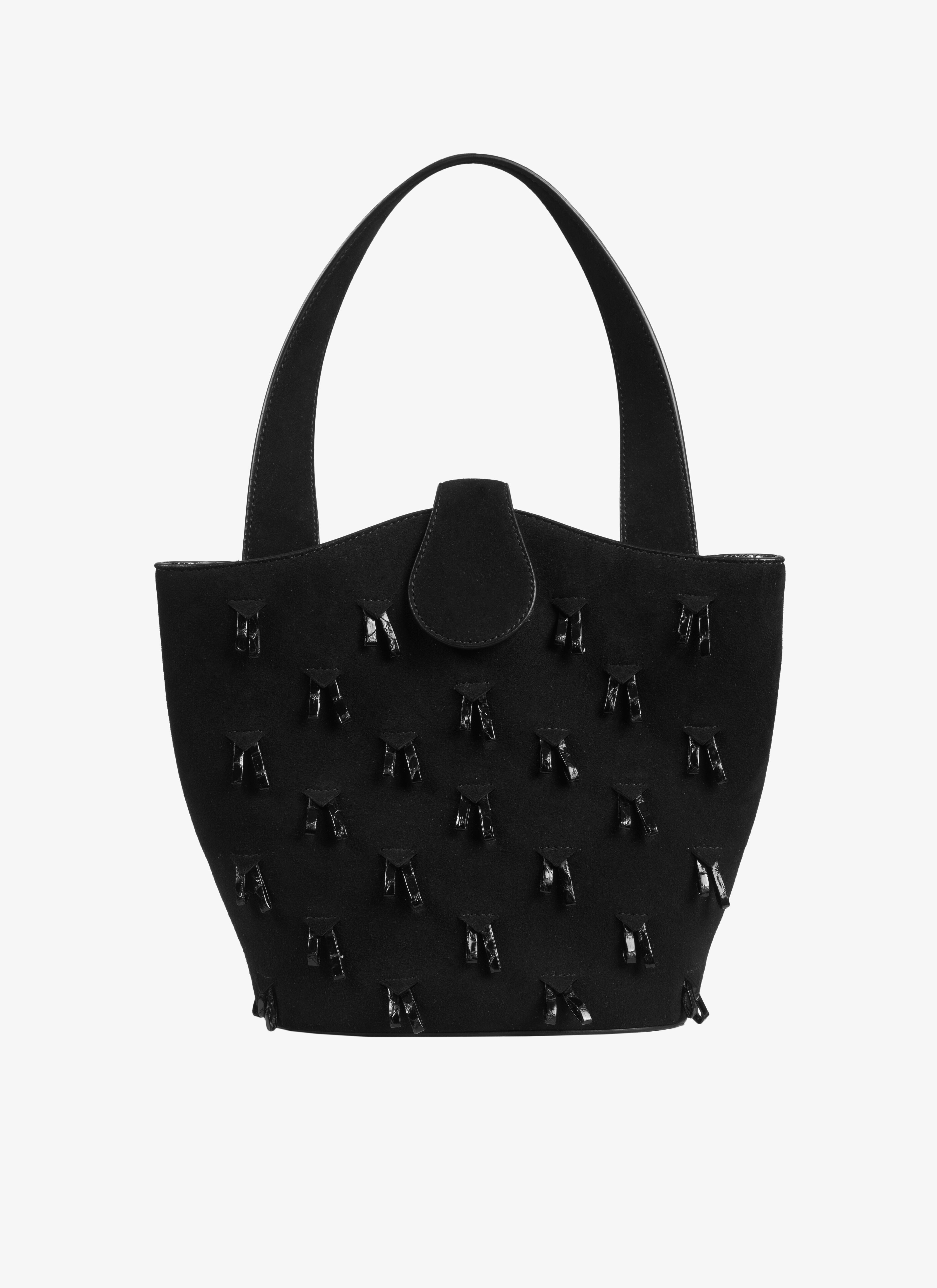 ALAÏA   SLEEVELESS REEDITION SUEDE+ELAPHE BLACK