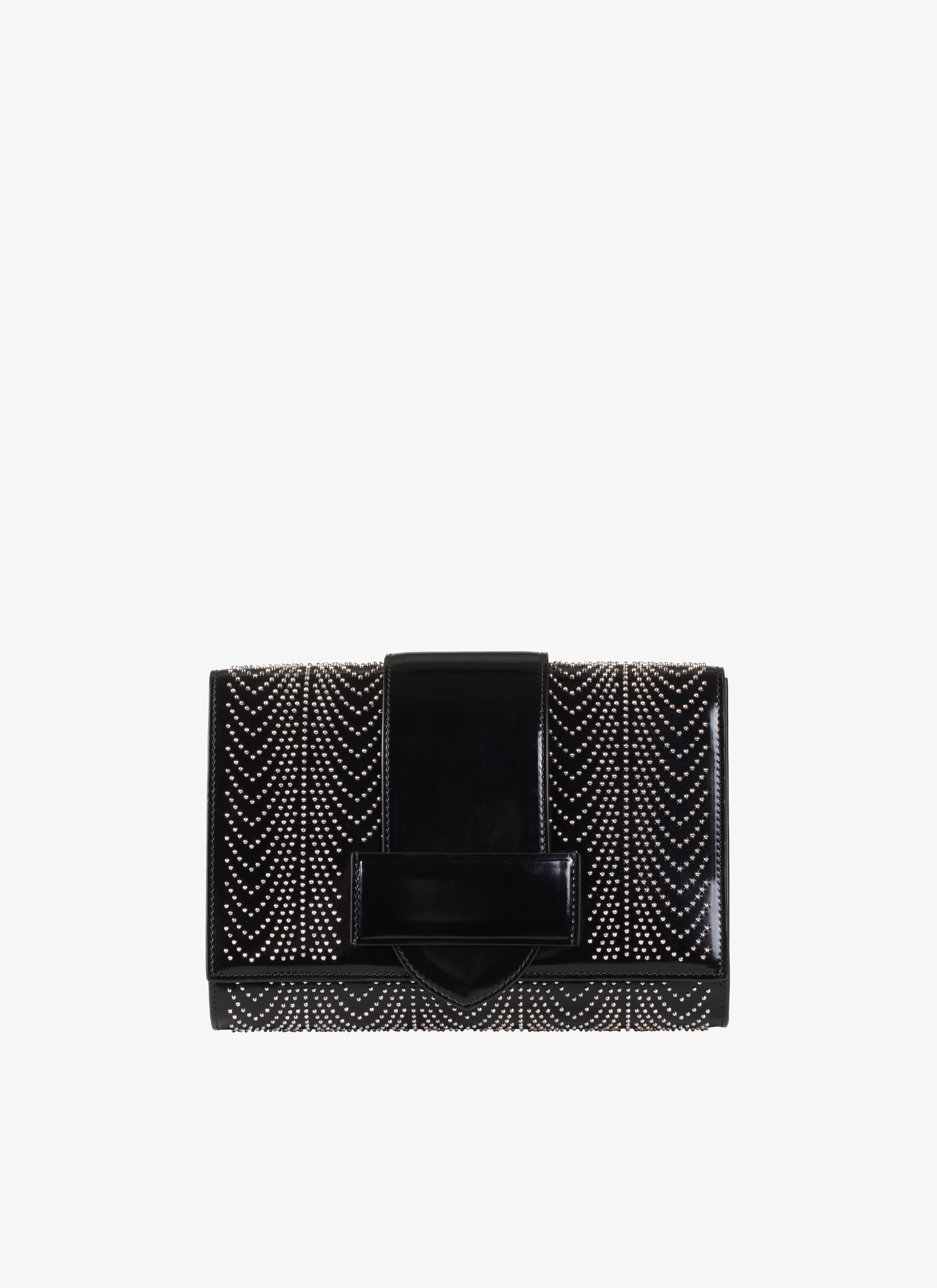 ALAÏA BLACK  SIMONE CLUTCH LAQUE CASCADE BLACK