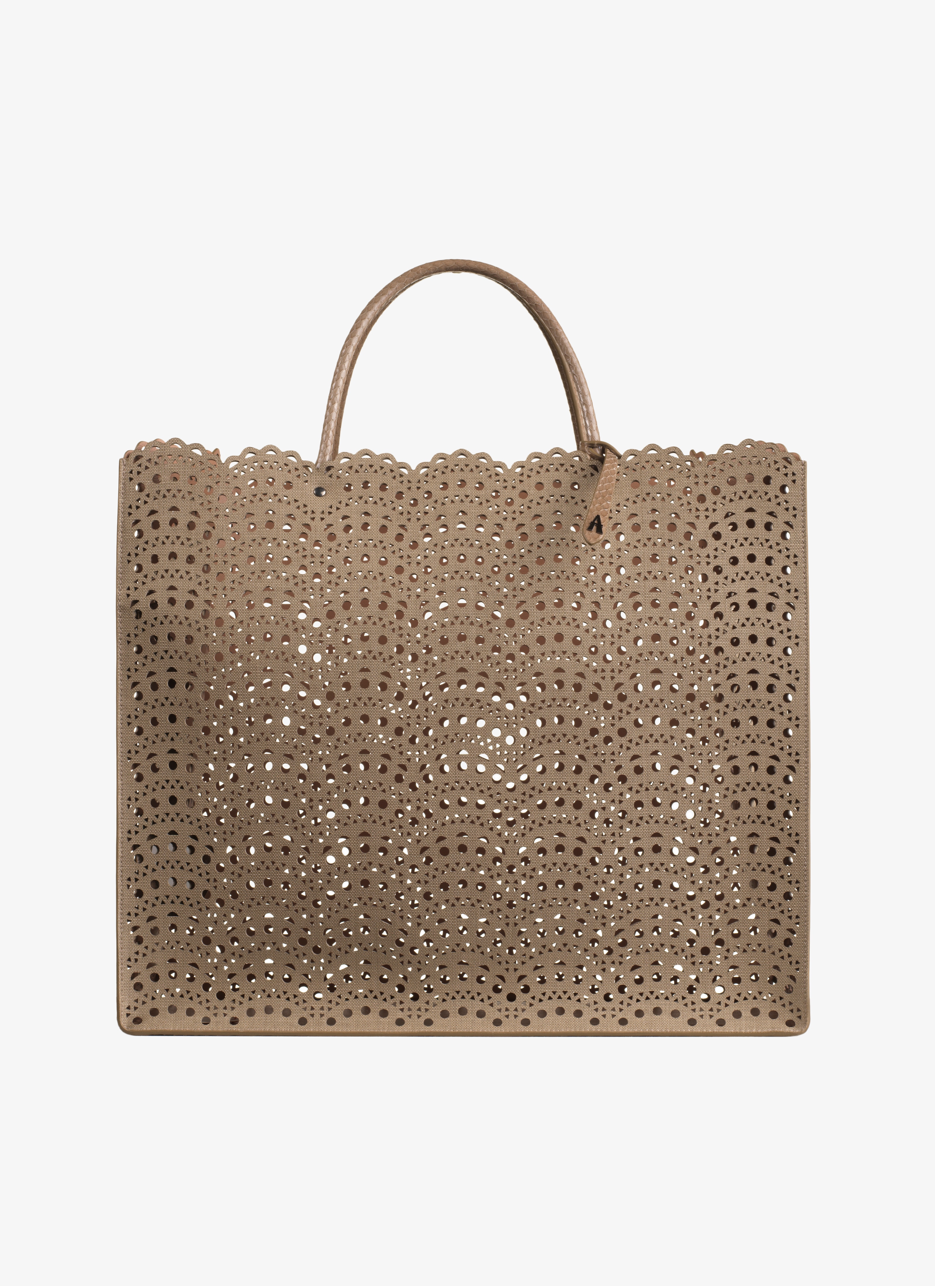 ALAÏA UMBER LARGE BAG PAILLE+ELAP MIN VIENN VAG TERRE D'OMBRE