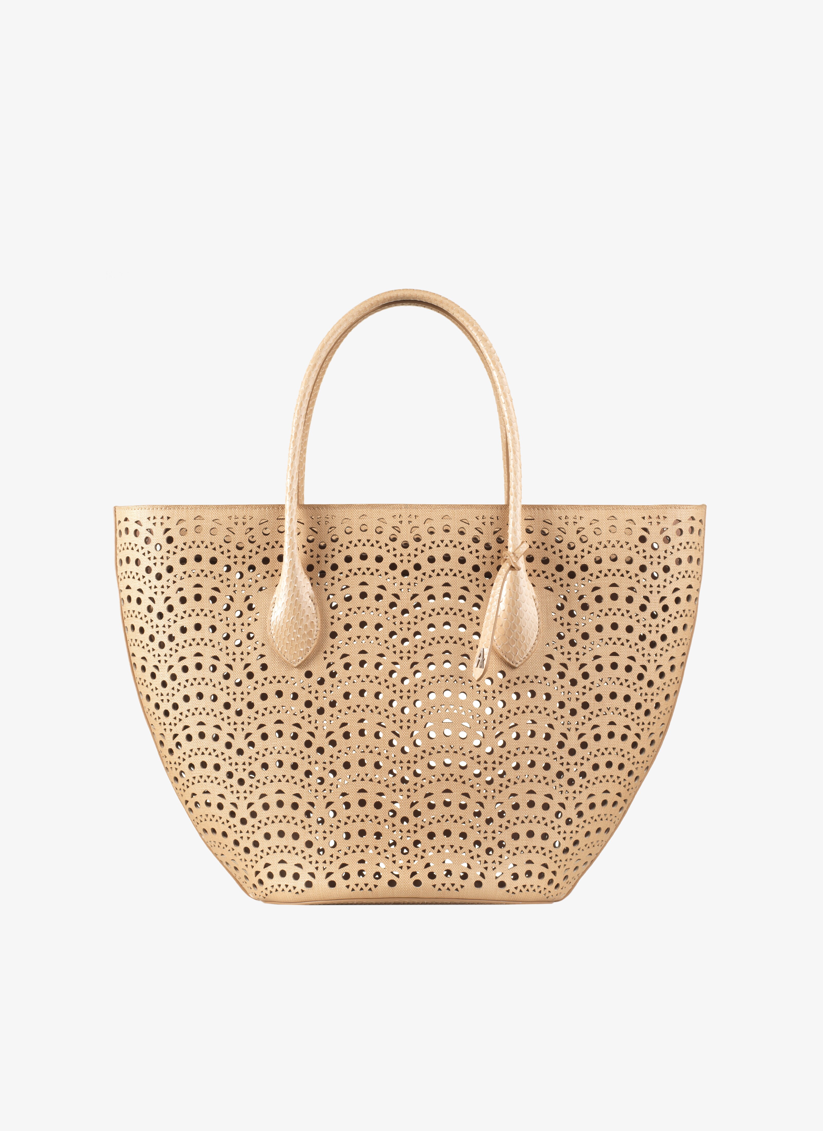 ALAÏA BRONZE SMALL BAG PAILLE+ELAP MIN VIENN VAG MORDORE