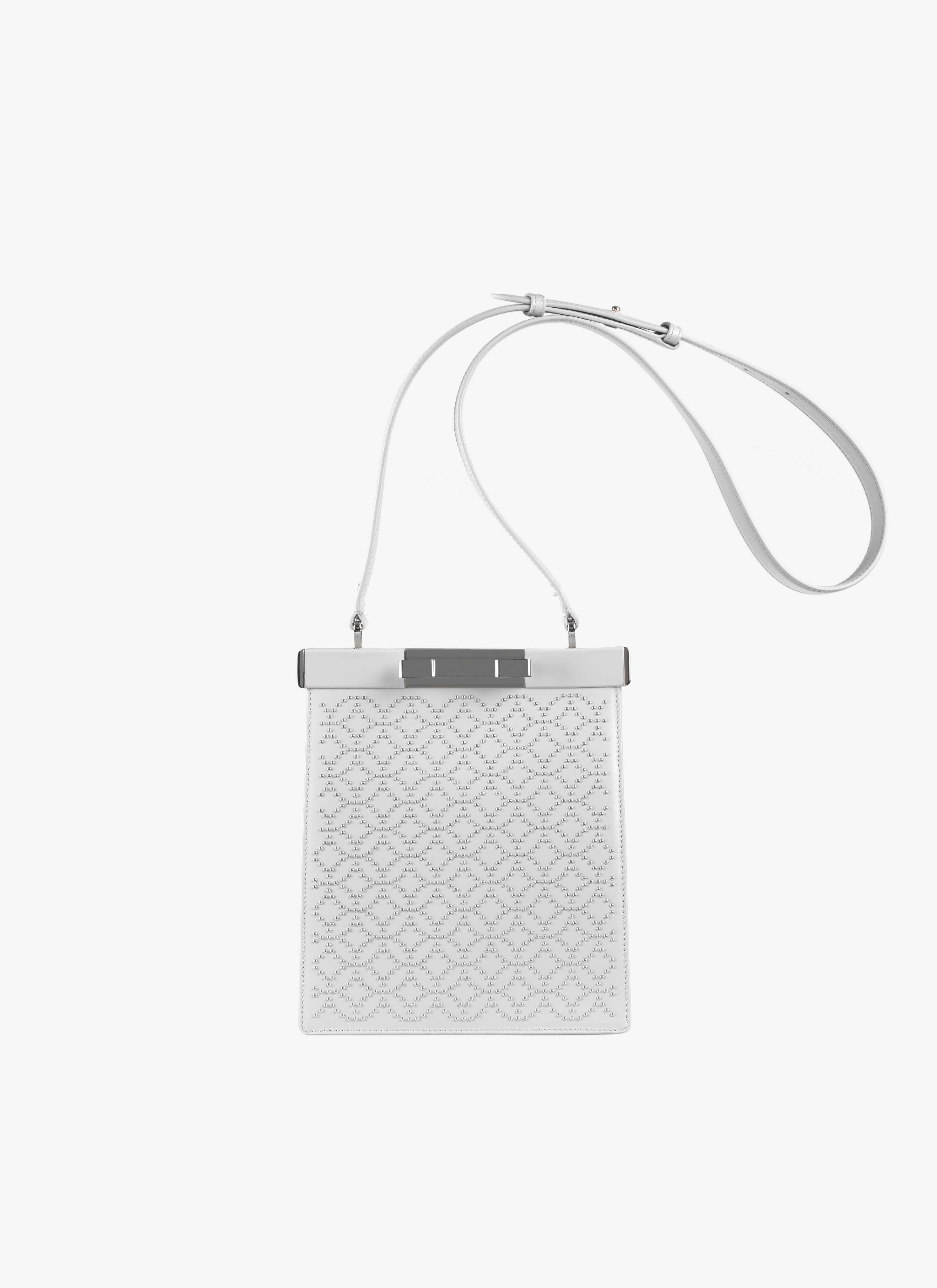 ALAÏA LIGHT GRAY CECILE 18 HANDBAG