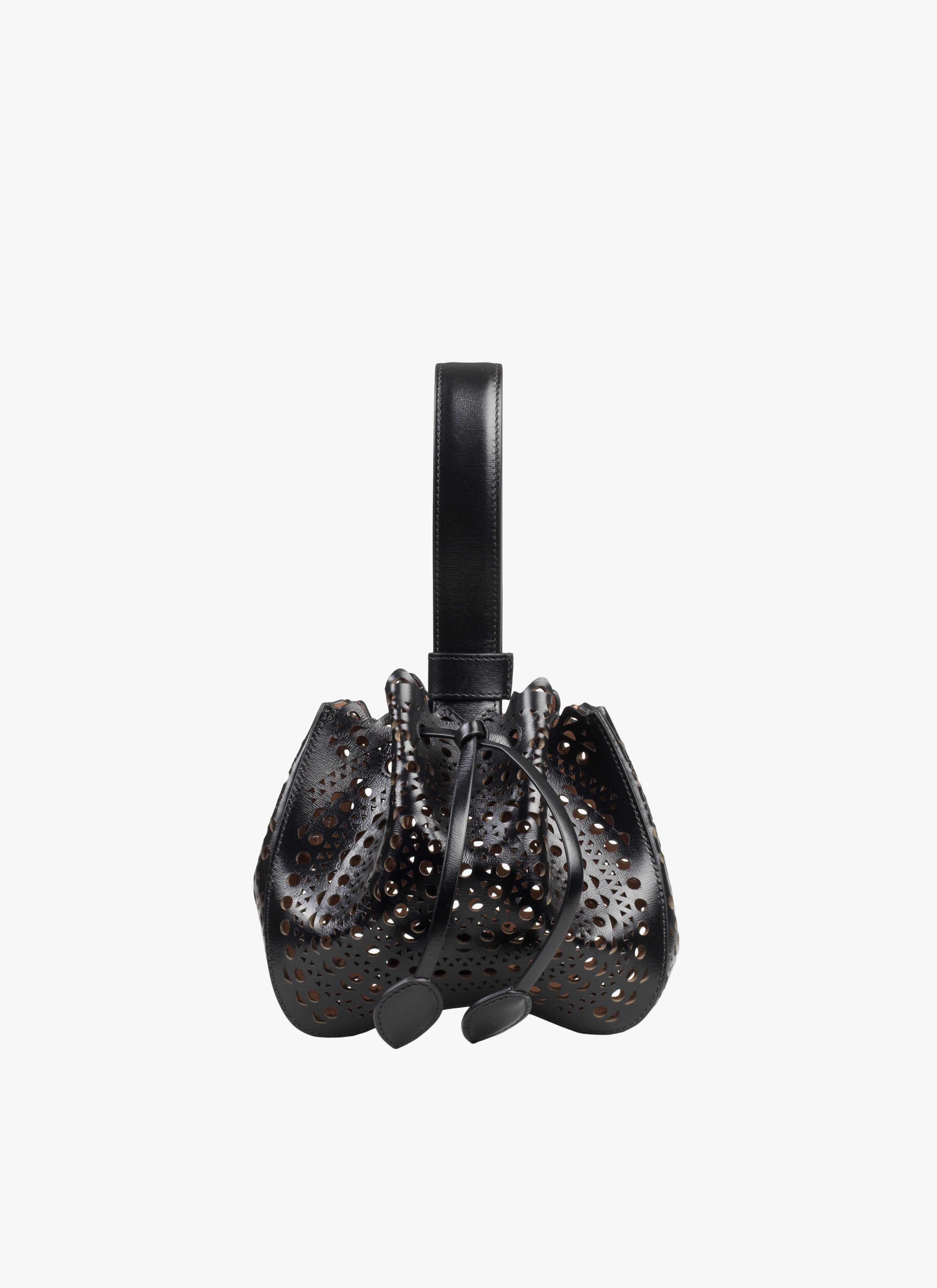 ALAÏA BLACK ROSE-MARIE 16 BRACELET BAG