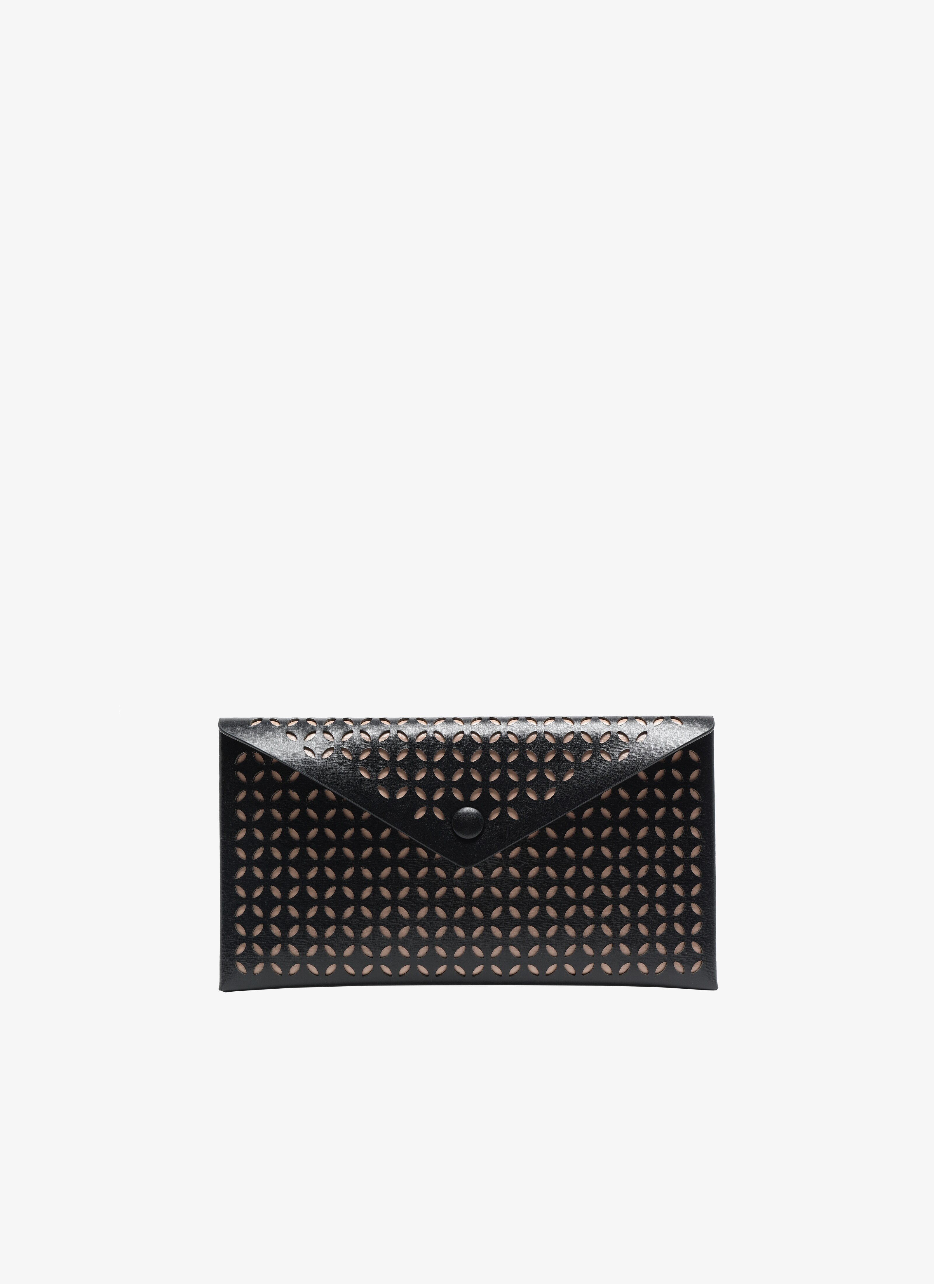 ALAÏA BLACK/SAND LOUISE 24 CLUTCH