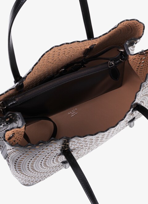 Tasche Mina 32 aus Luxus-Kalbsleder mit Vienne-Wellenmuster - maison-alaia.com