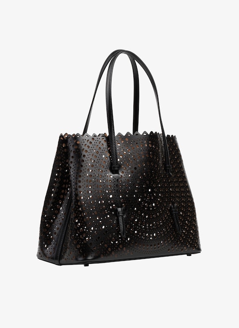 Tasche Mina 32 aus Luxus-Kalbsleder mit Vienne-Wellenmuster - maison-alaia.com