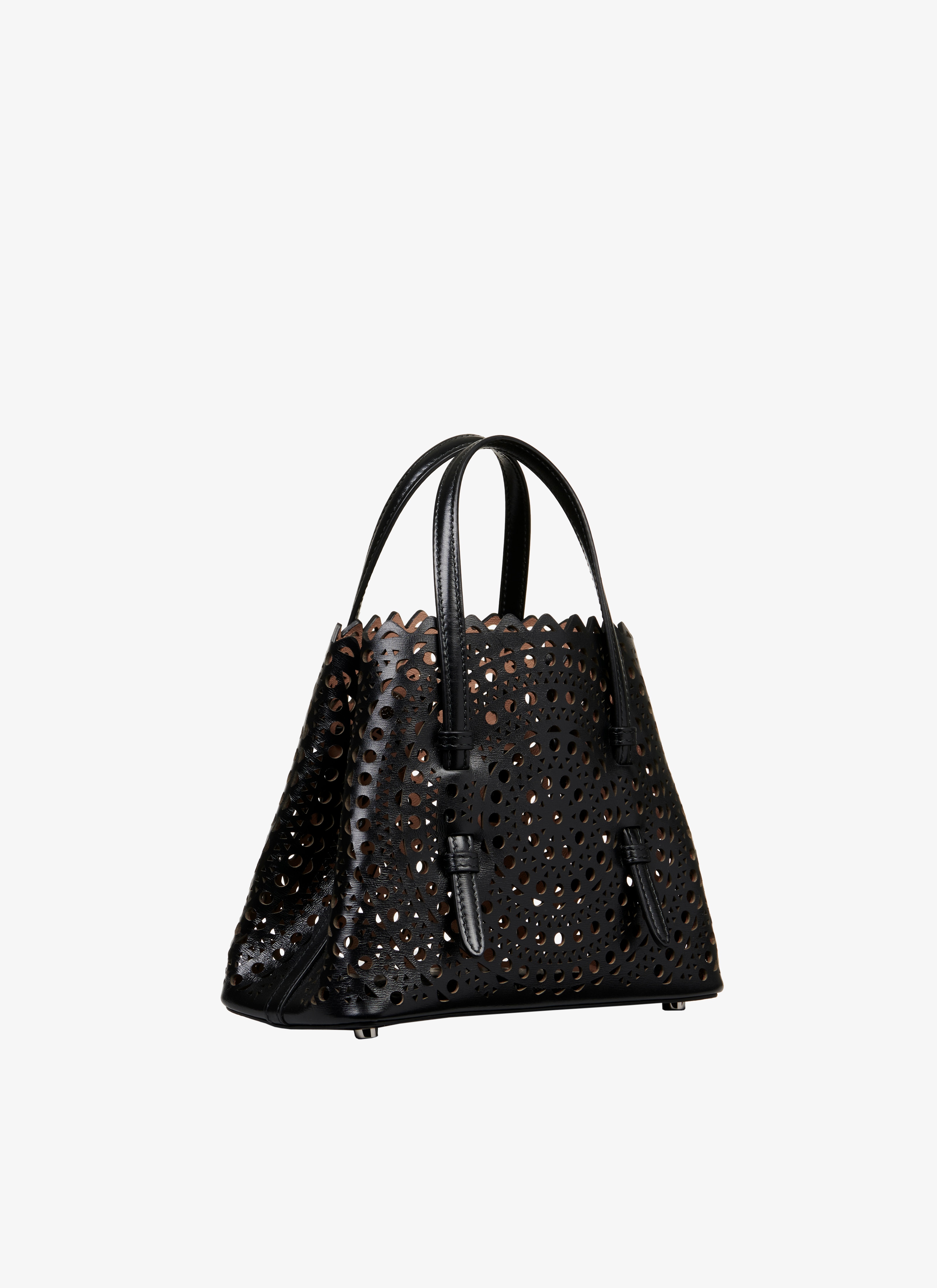 ALAÏA Black Mina 20 Bag In New Vienne Lux Calfskin | ALAÏA ID