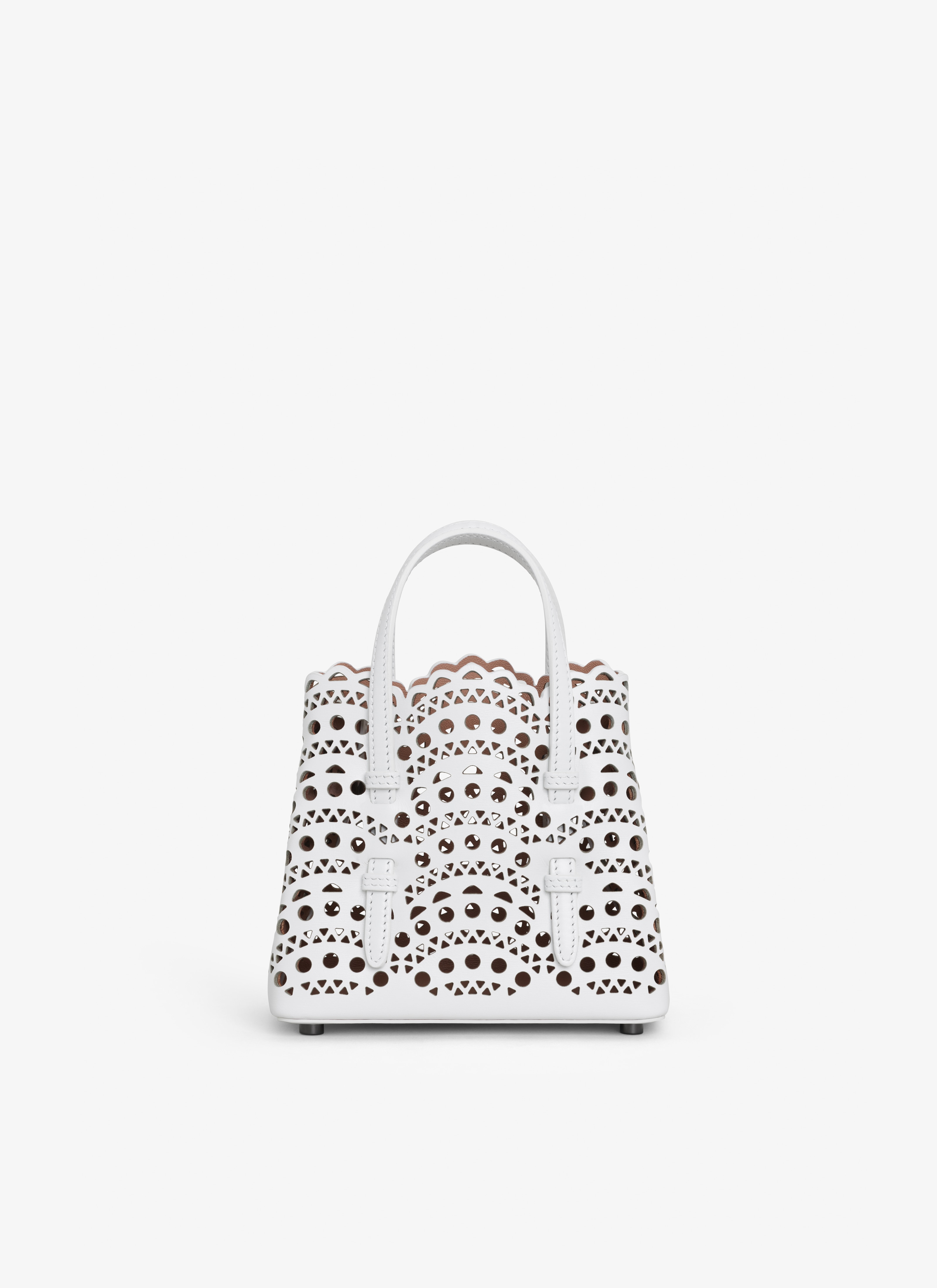 ALAÏA Optic White Mina 16 Bag Vienne Wave Calfskin