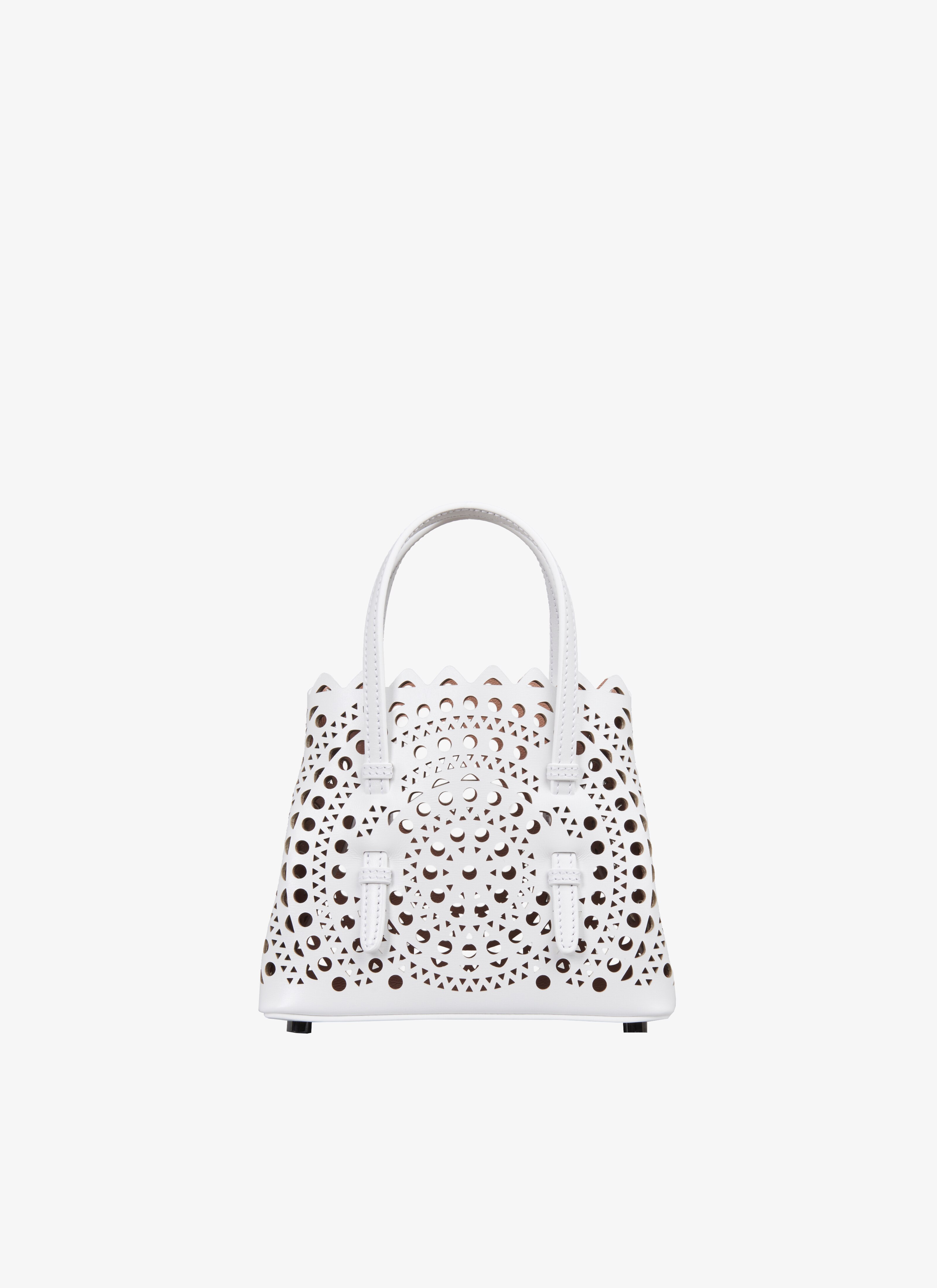 ALAÏA WHITE MINA 16 MICRO BAG